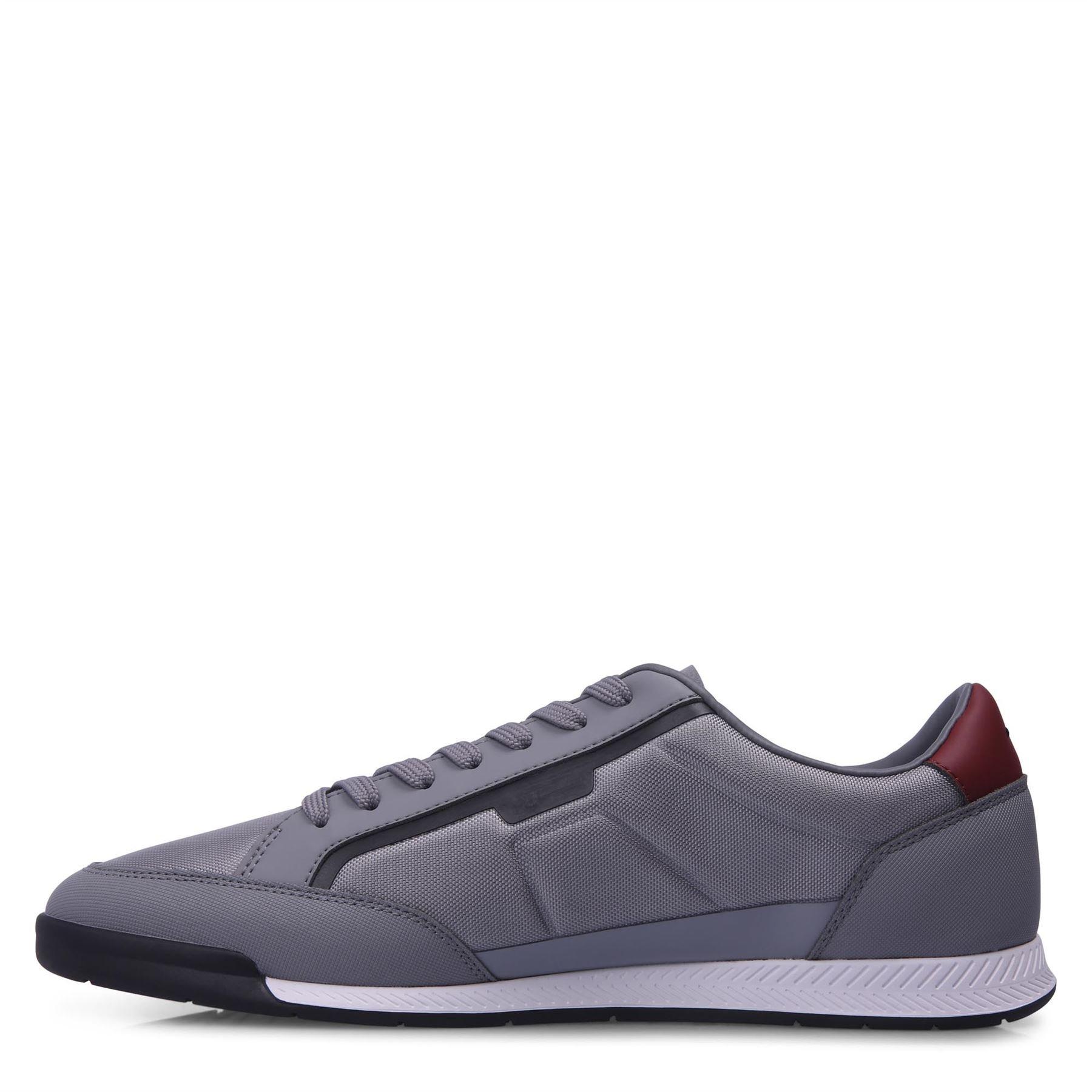 Grey - Boss - Nitan Mixed Material Trainers - 2