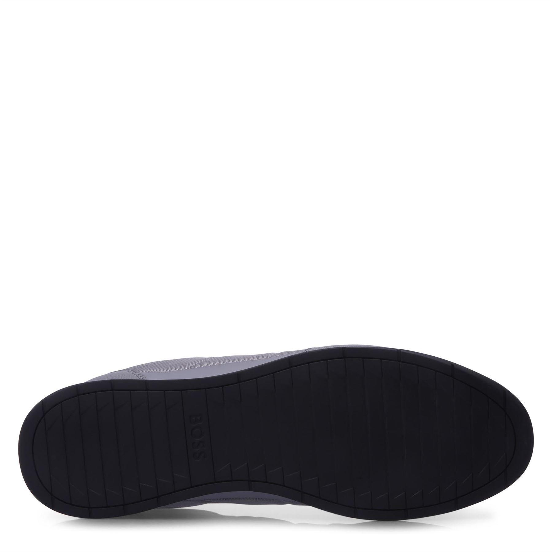 Grey - Boss - Nitan Mixed Material Trainers - 3