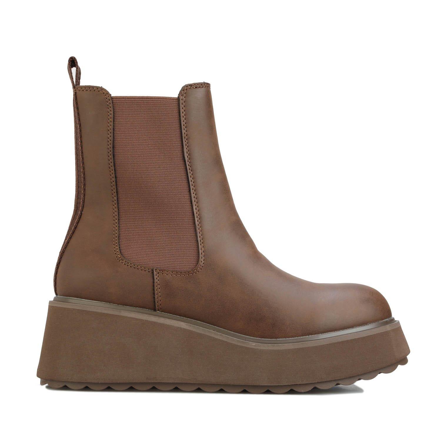 Brown - Rocket Dog - Heyday Platform Chelsea Boots - 1