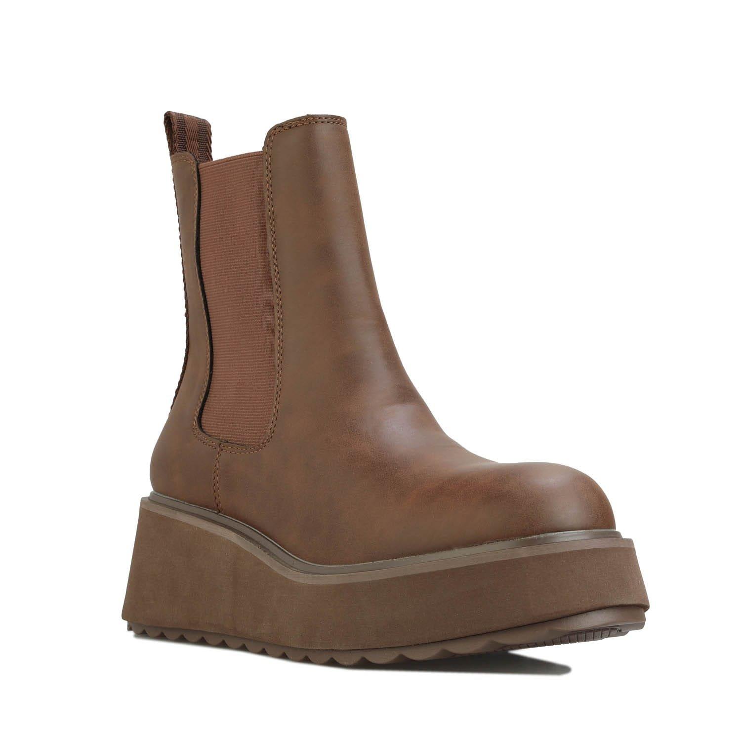 Brown - Rocket Dog - Heyday Platform Chelsea Boots - 2