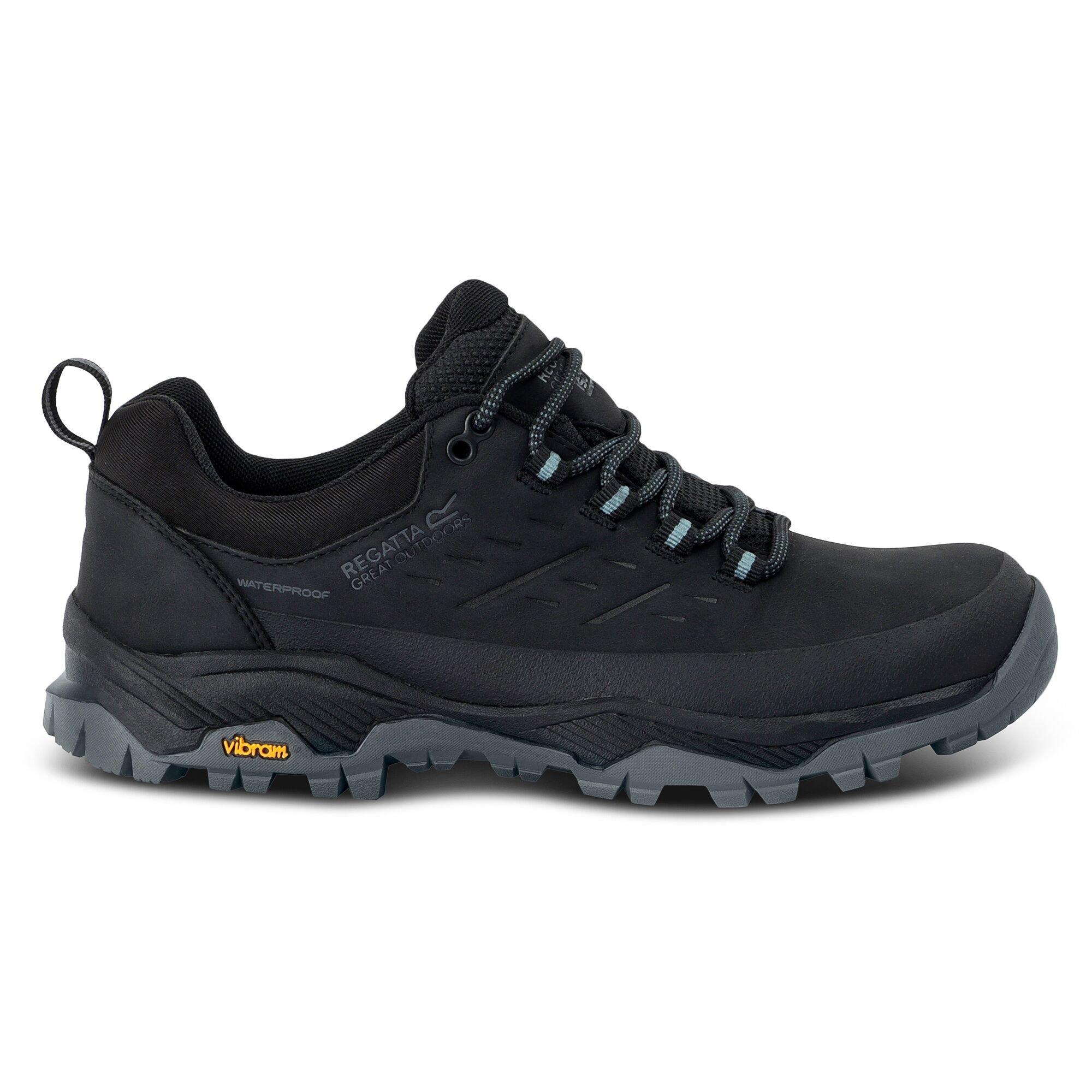 Black/Green Haz - Regatta - Womens Blake Low Waterproof Trainers - 1