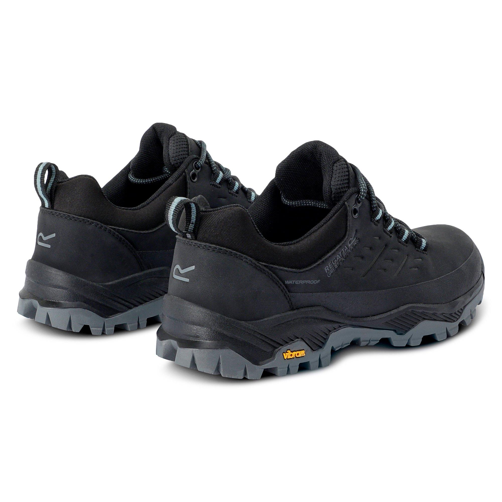 Black/Green Haz - Regatta - Womens Blake Low Waterproof Trainers - 3