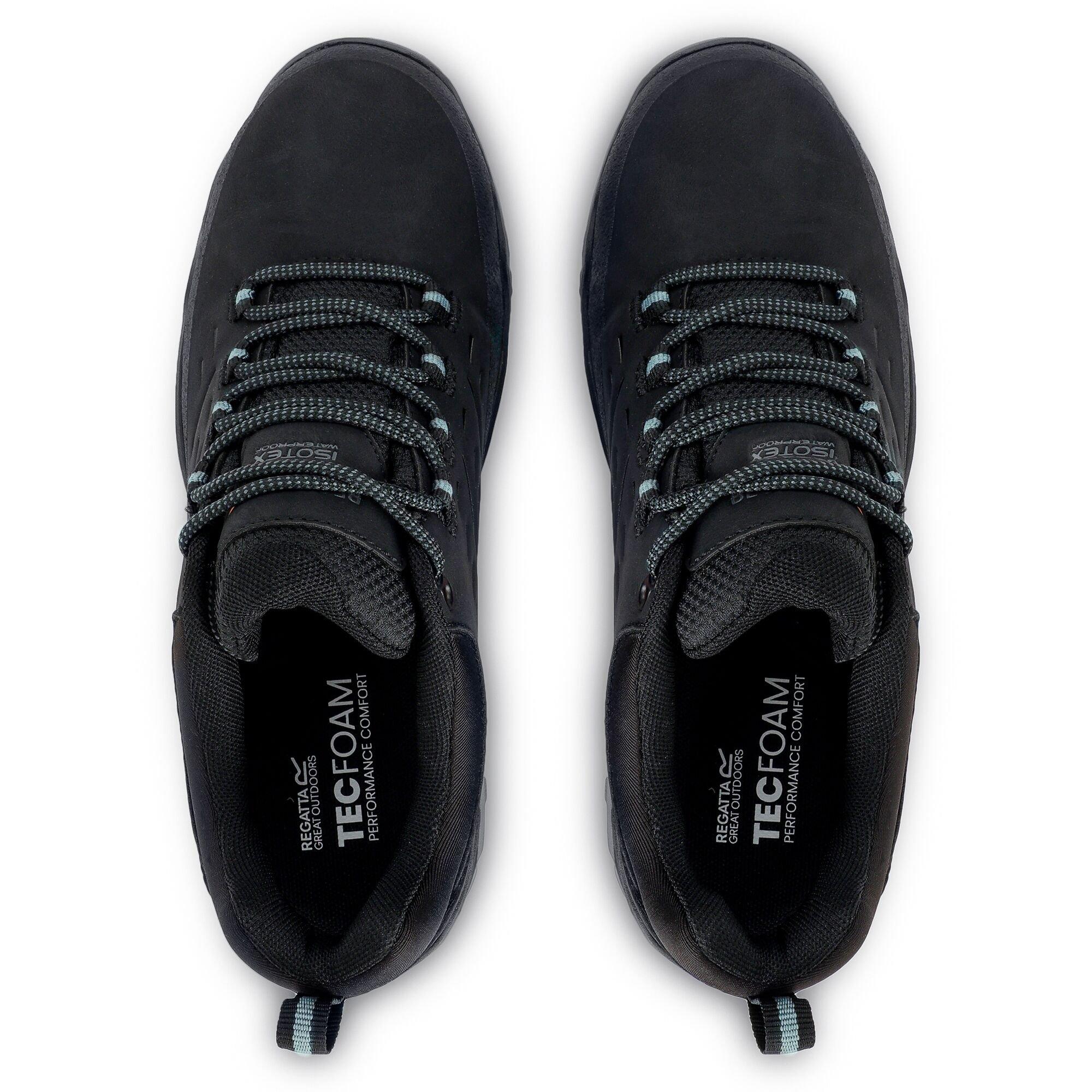 Black/Green Haz - Regatta - Womens Blake Low Waterproof Trainers - 8