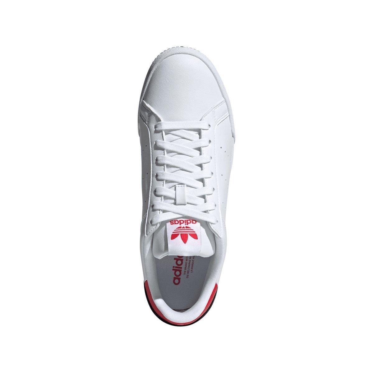 White - adidas Originals - Court Tourino Trainers - 3