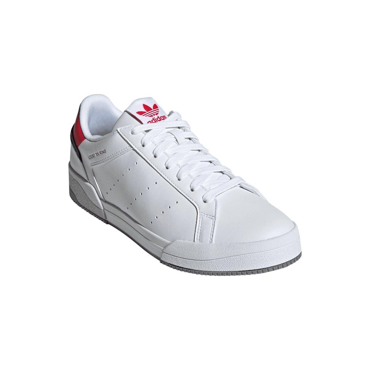 White - adidas Originals - Court Tourino Trainers - 6