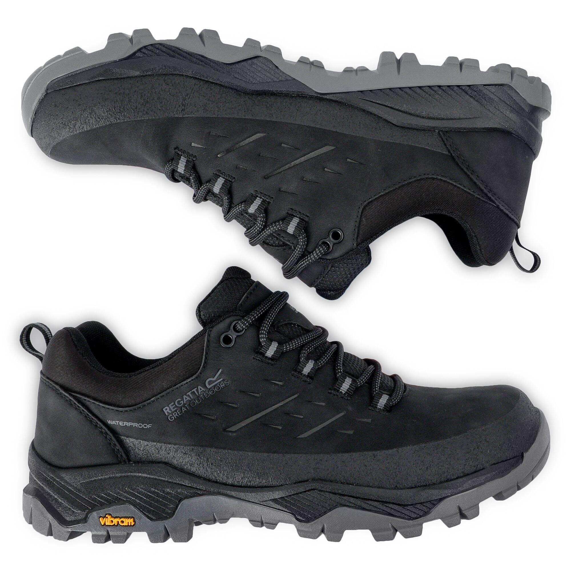 Black - Regatta - Mens Blake Low Waterproof Trainers - 6