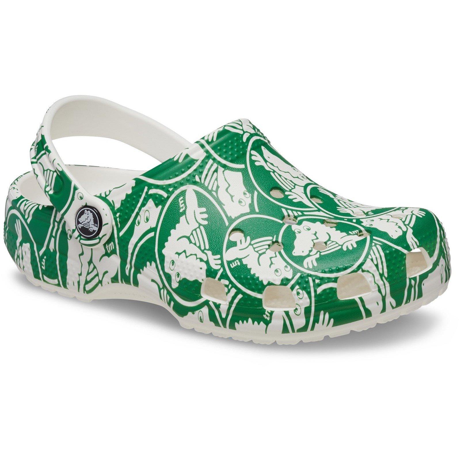 Green - Crocs - Kids' Classic Graphic Clogs - 2