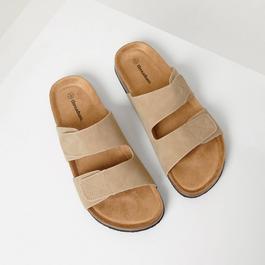 Threadbare Faux Suede Two Strap Sandals