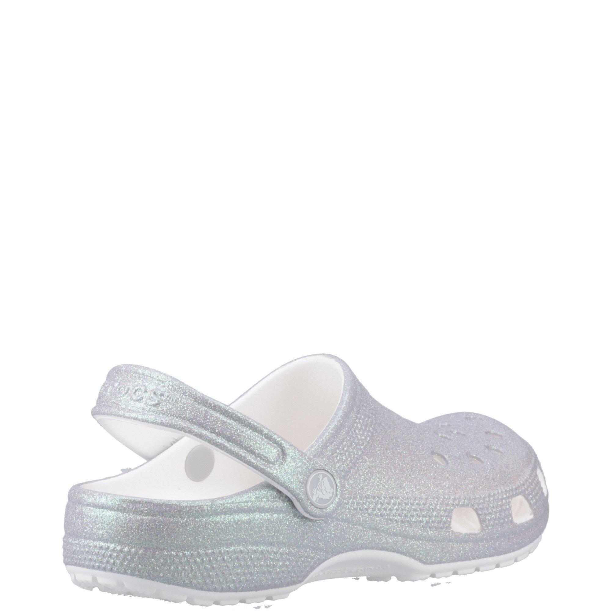 White - Crocs - Women's Classic Glitter Clogs - 3