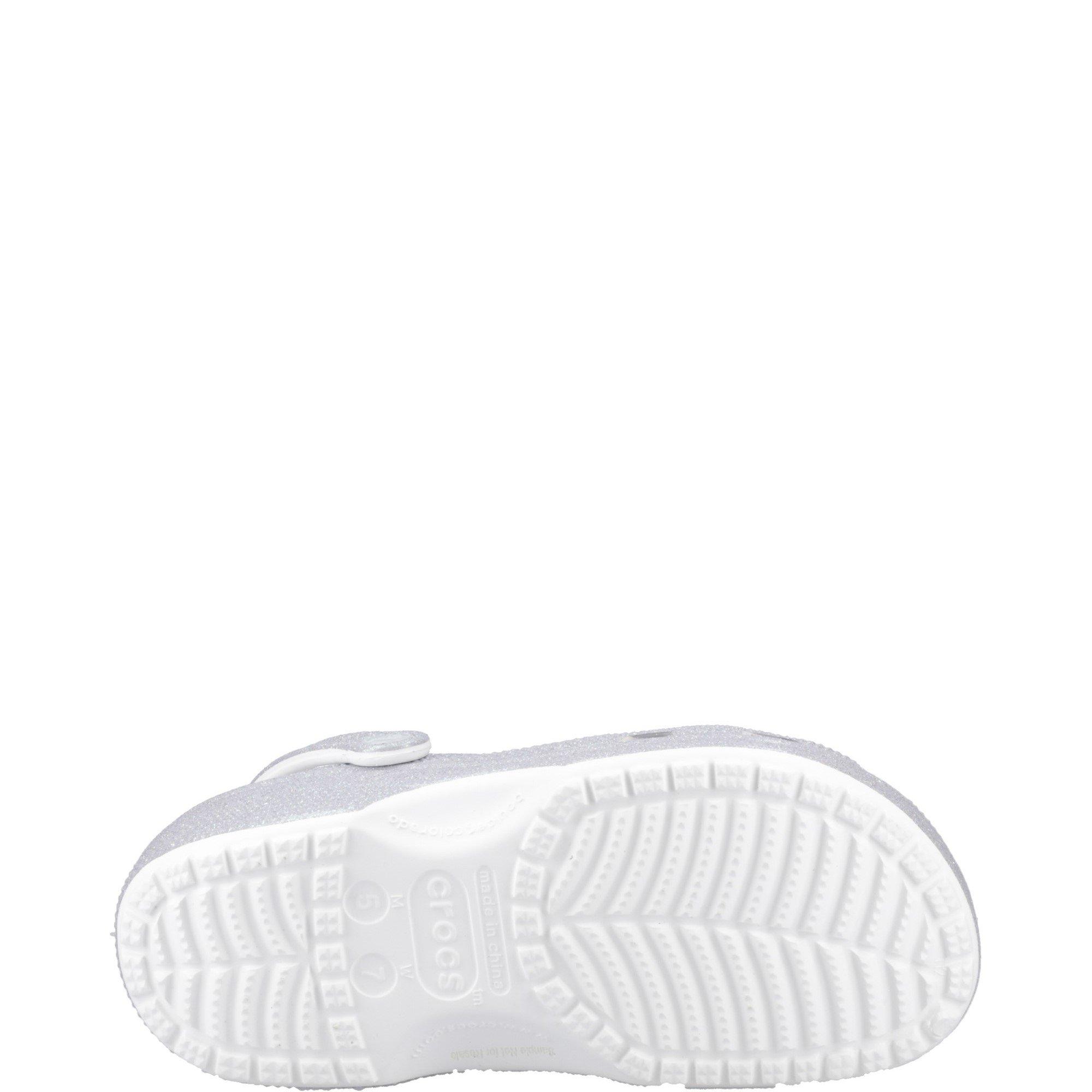White - Crocs - Women's Classic Glitter Clogs - 5