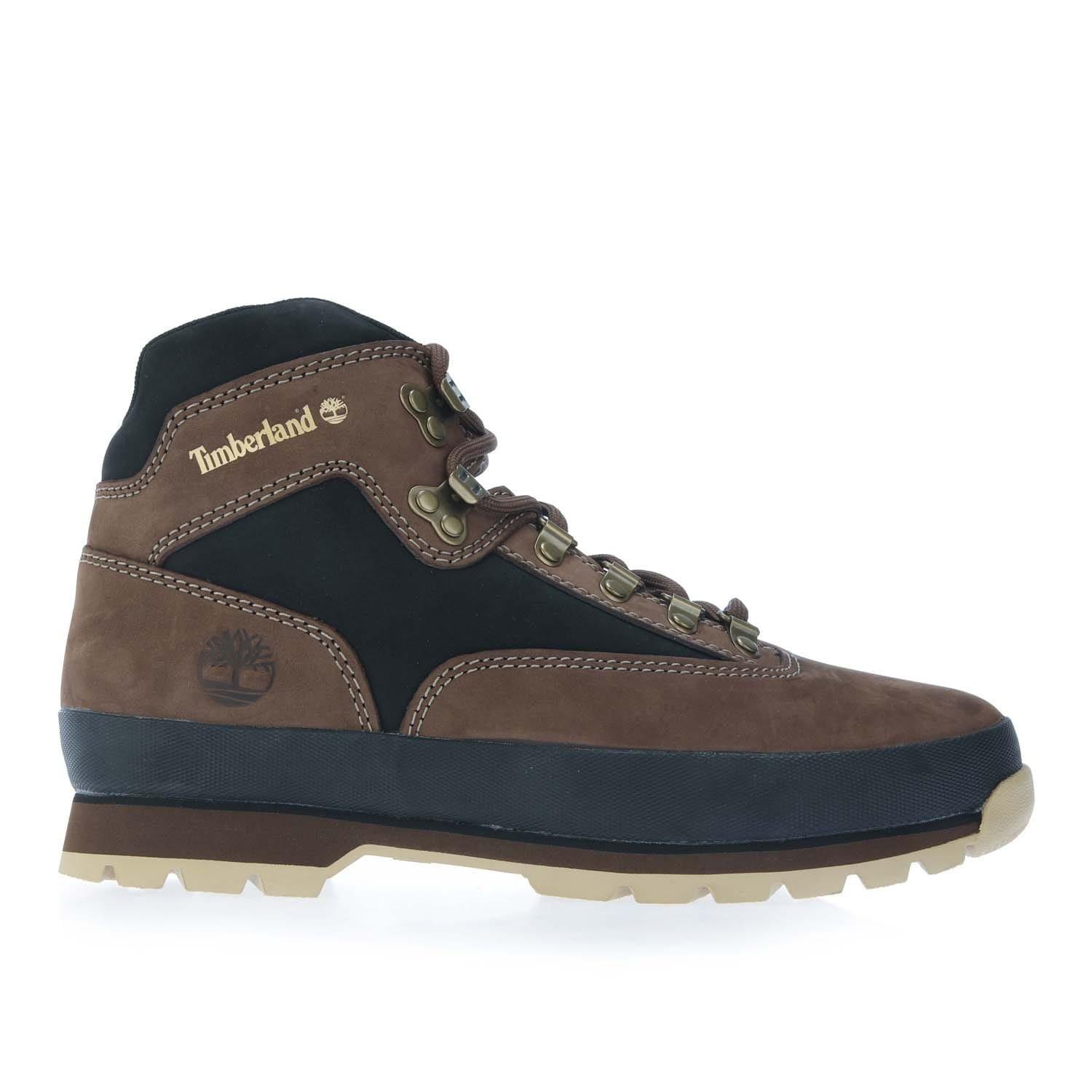 Dark Brown - Timberland - Euro Hiker Leather Boots - 1