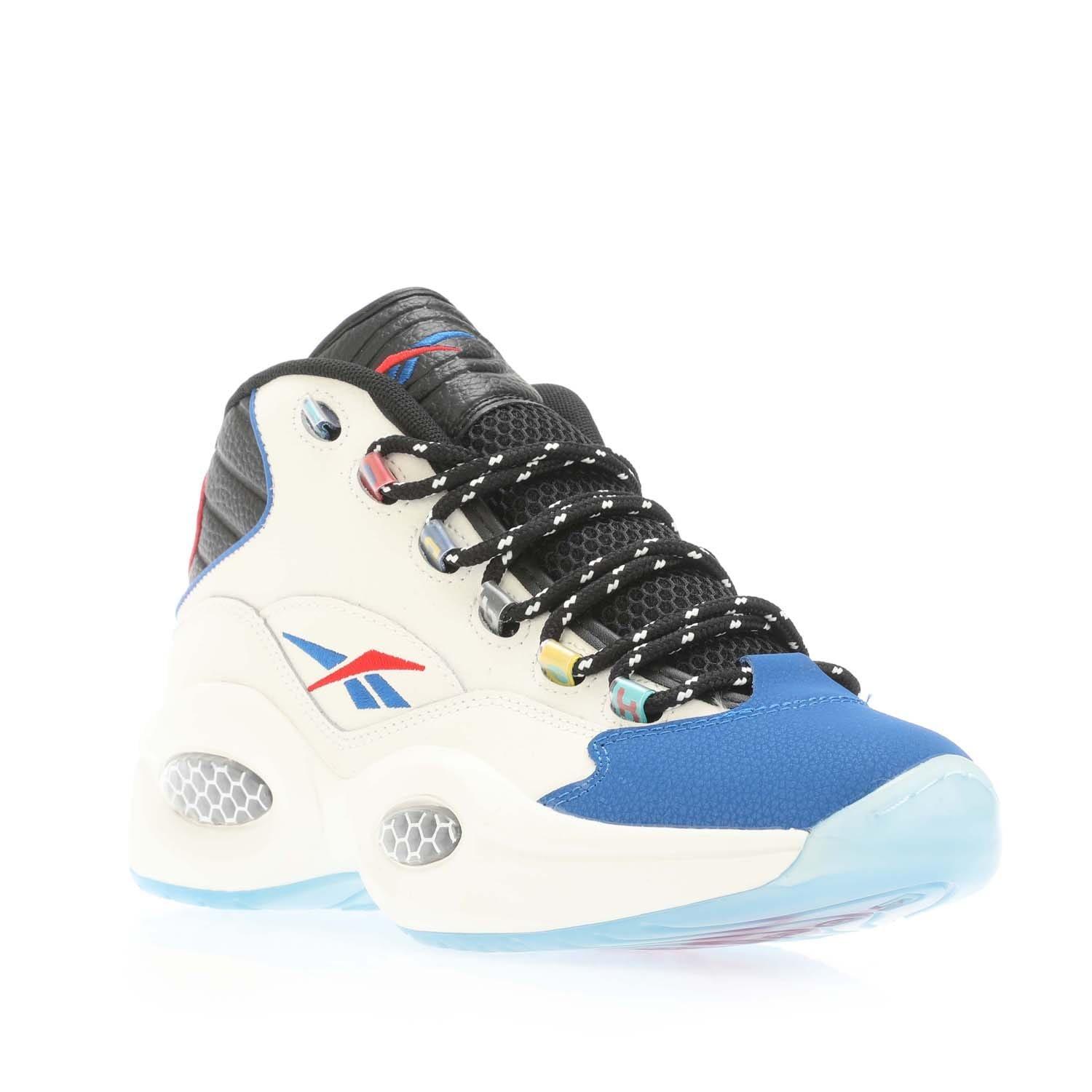 Black Blue - Reebok - Question Mid Trainers - 2