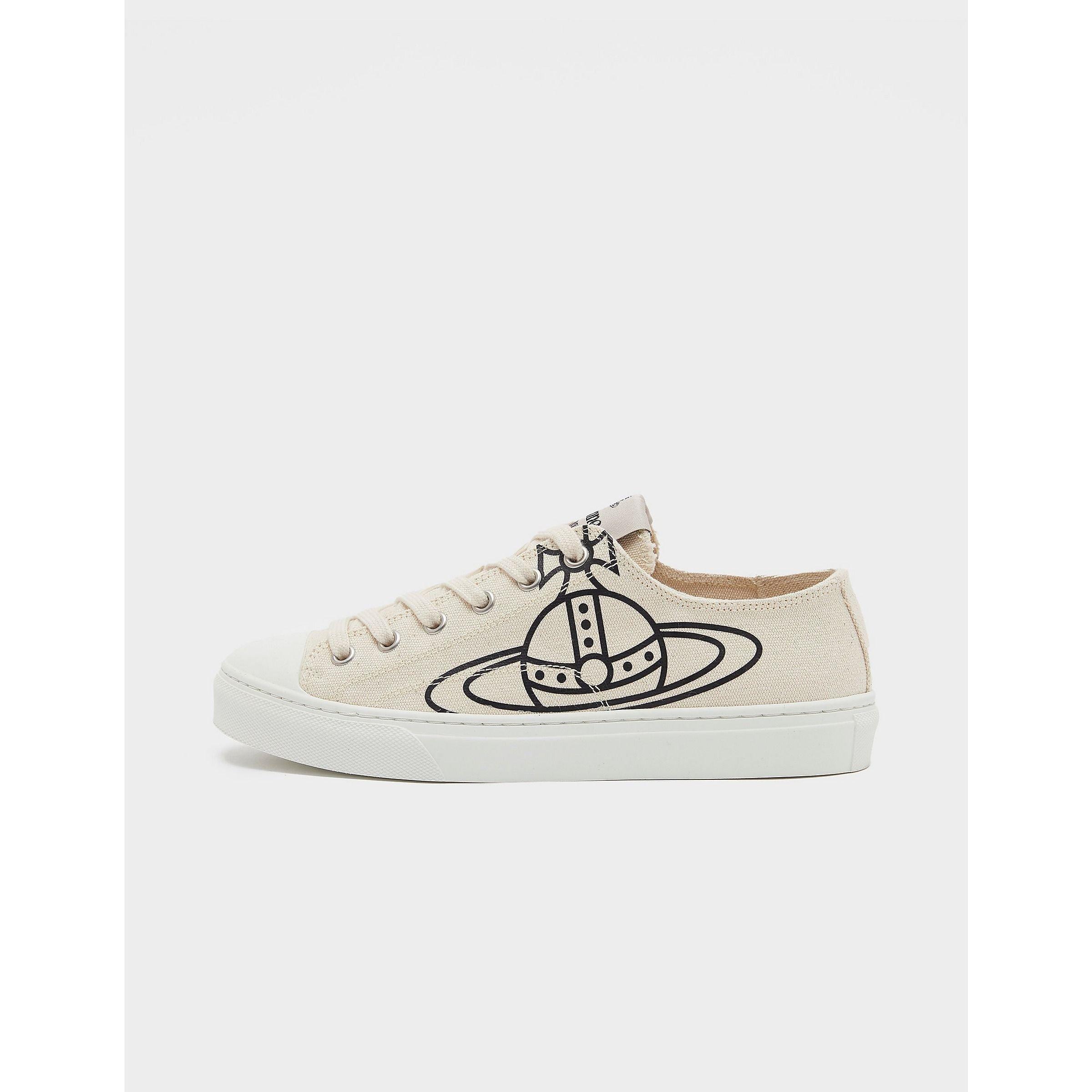 Beige - Vivienne Westwood - Canvas Plimsole Low Top Trainers - 1