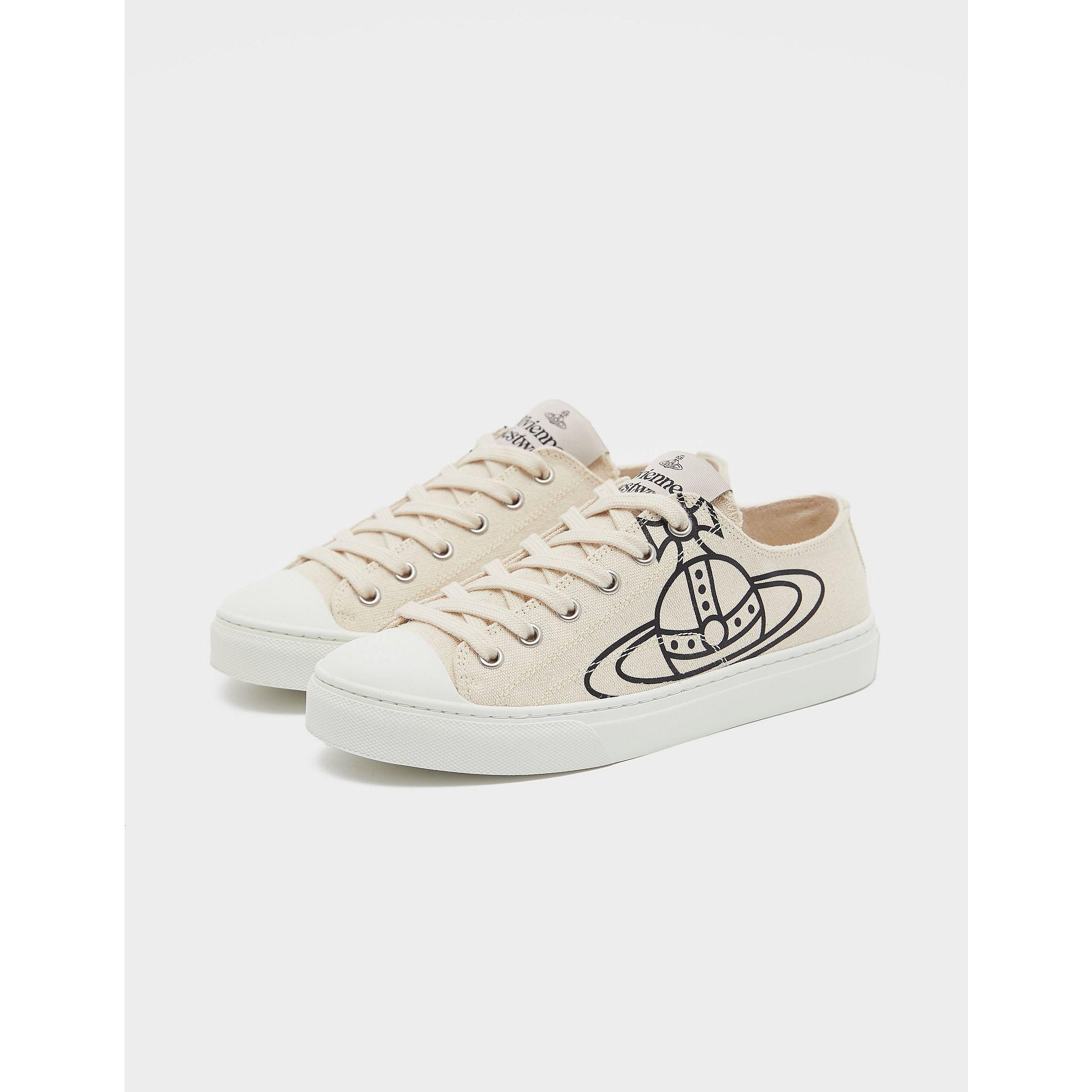 Beige - Vivienne Westwood - Canvas Plimsole Low Top Trainers - 2