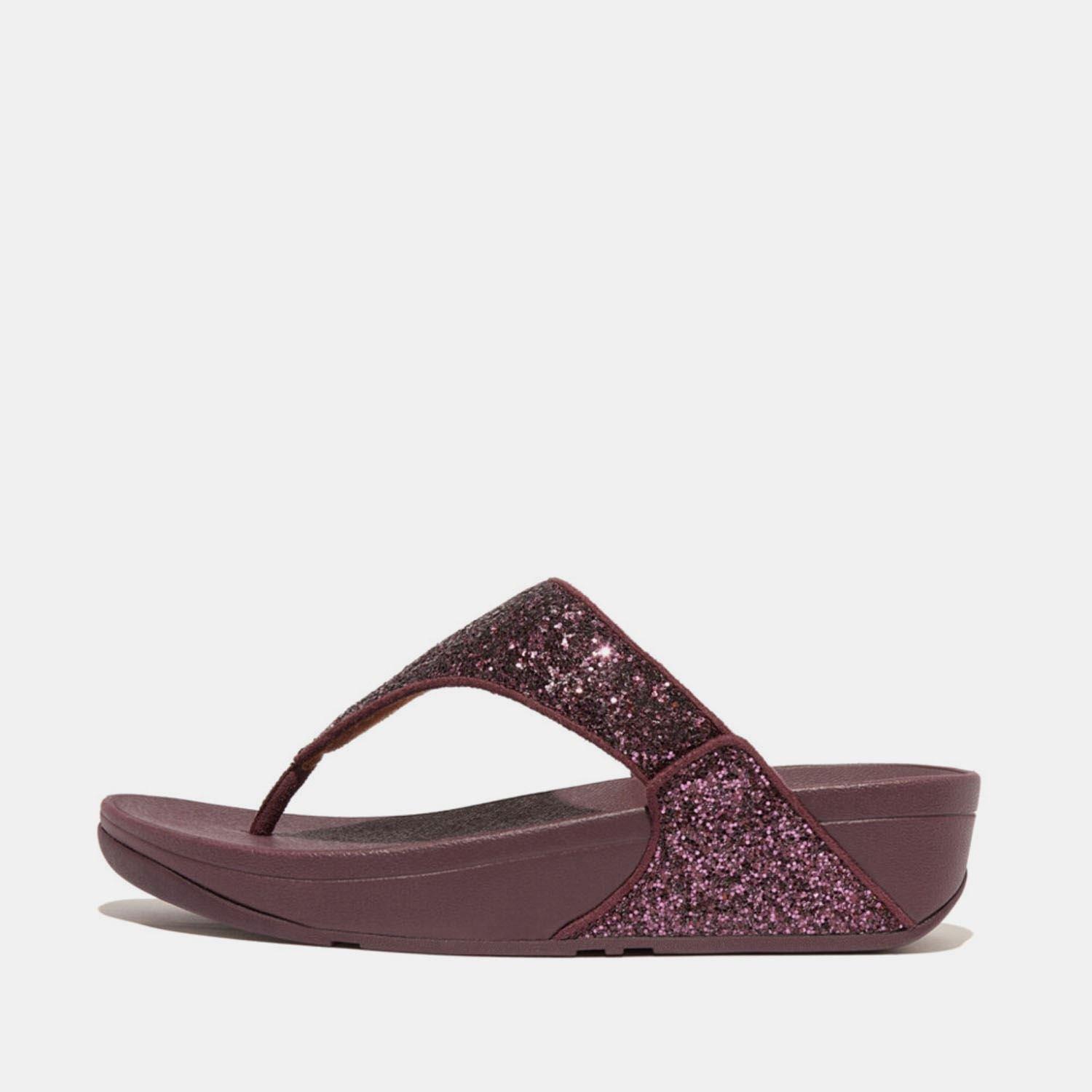 Fitflop Lulu Glitter Toe-Thong Flip Flops