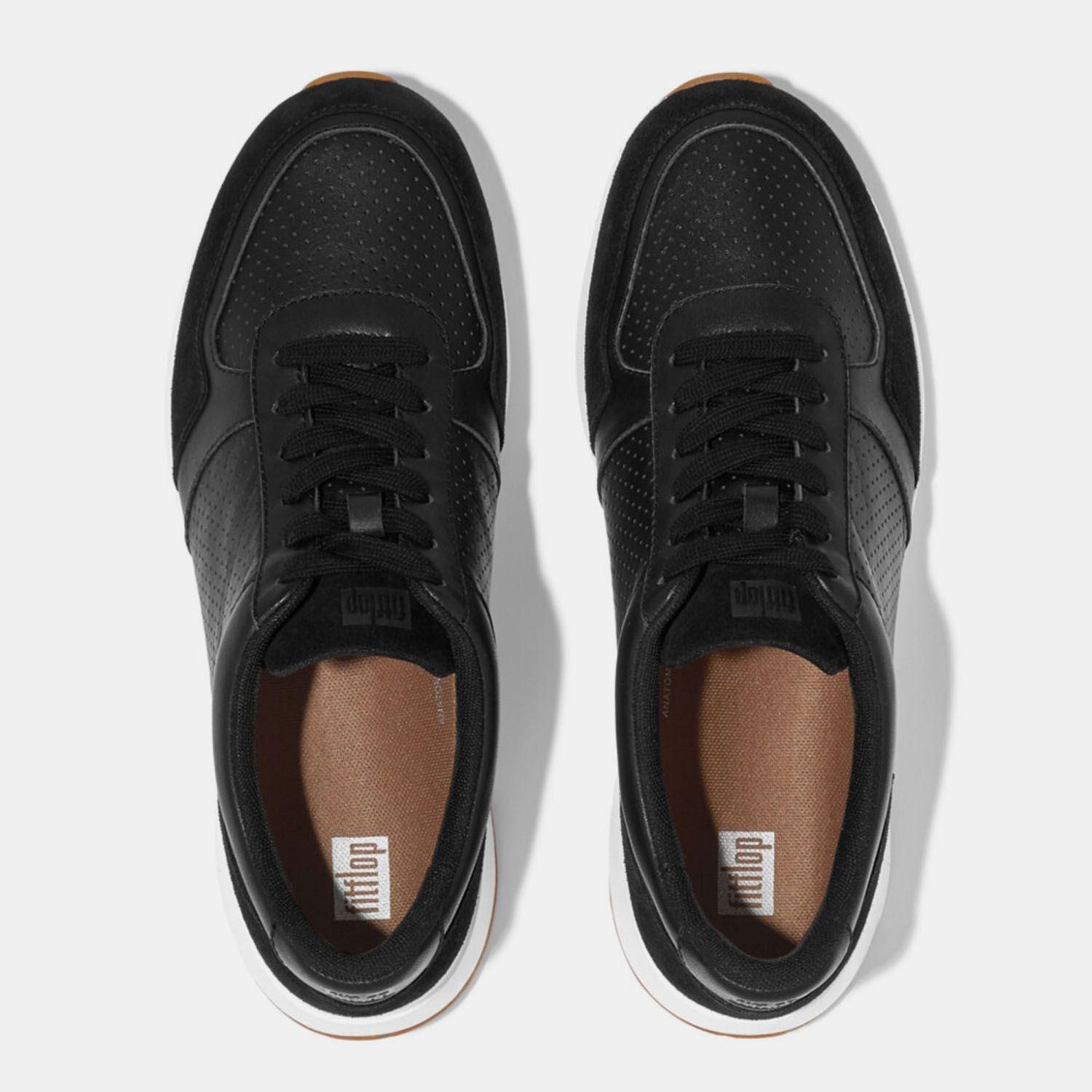 Schwarz - Fitflop - Anatomiflex Leather-Mix Trainers - 4