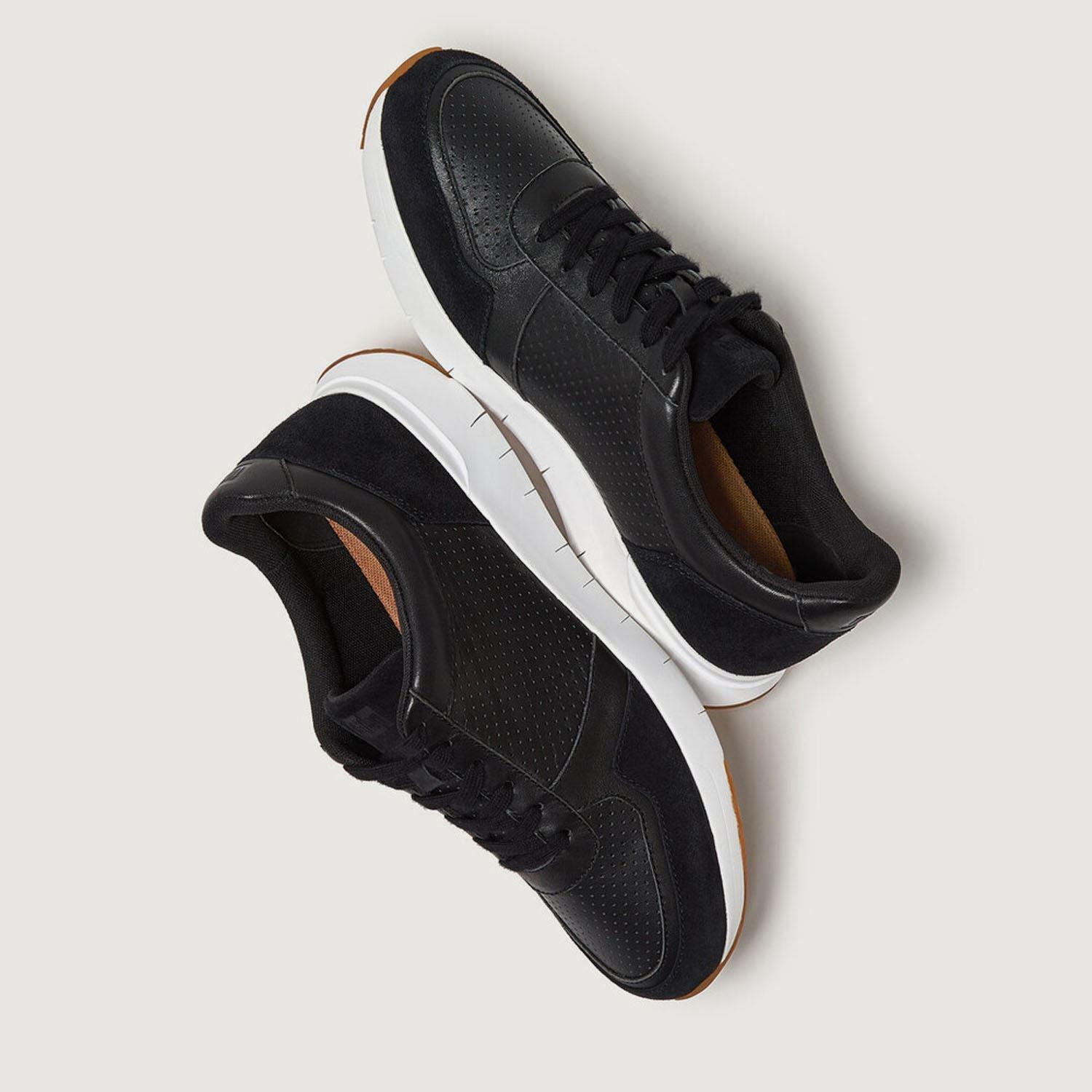 Schwarz - Fitflop - Anatomiflex Leather-Mix Trainers - 6