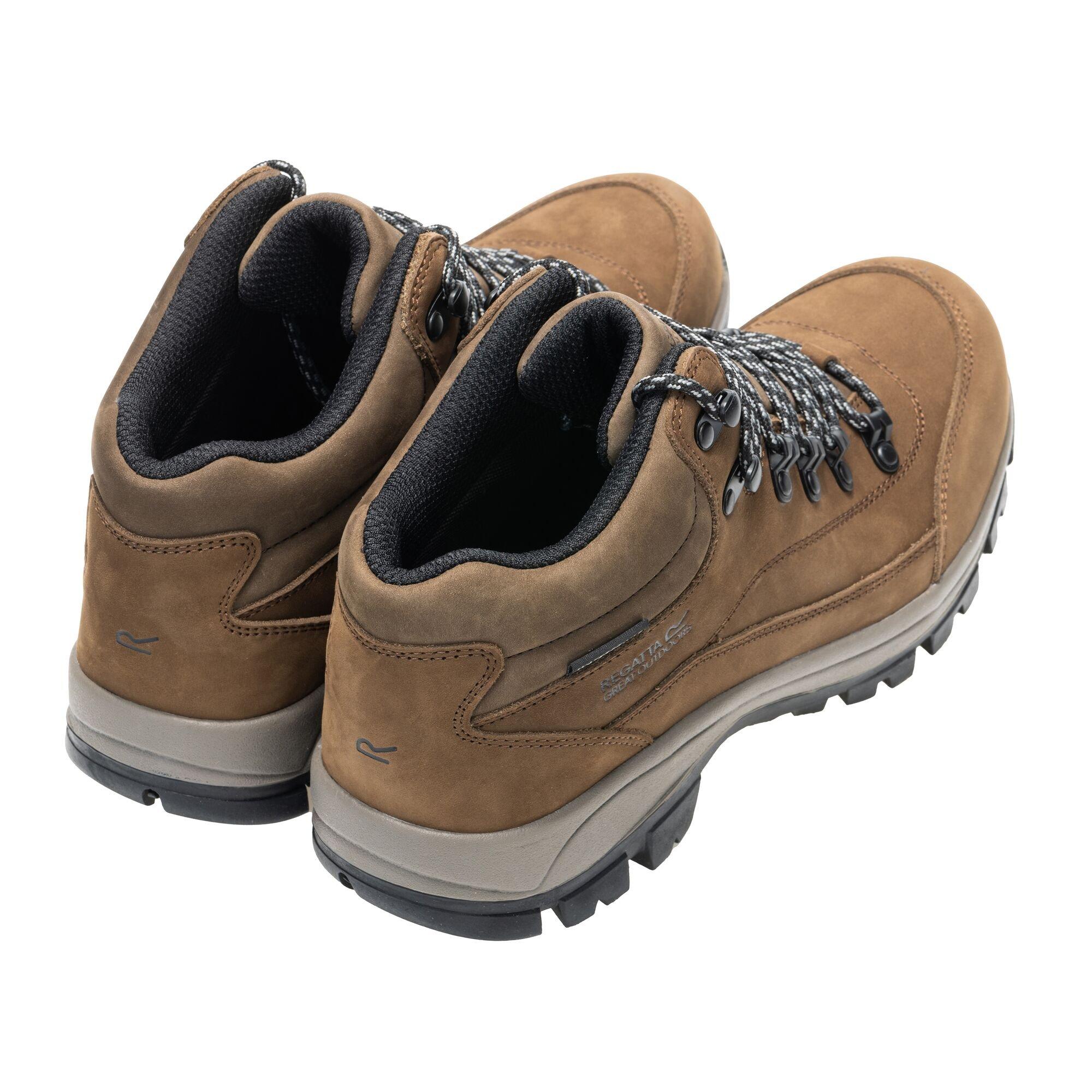 Leather Brown - Regatta - Mens Bayton Leather Mid Waterproof Walking Boots - 2