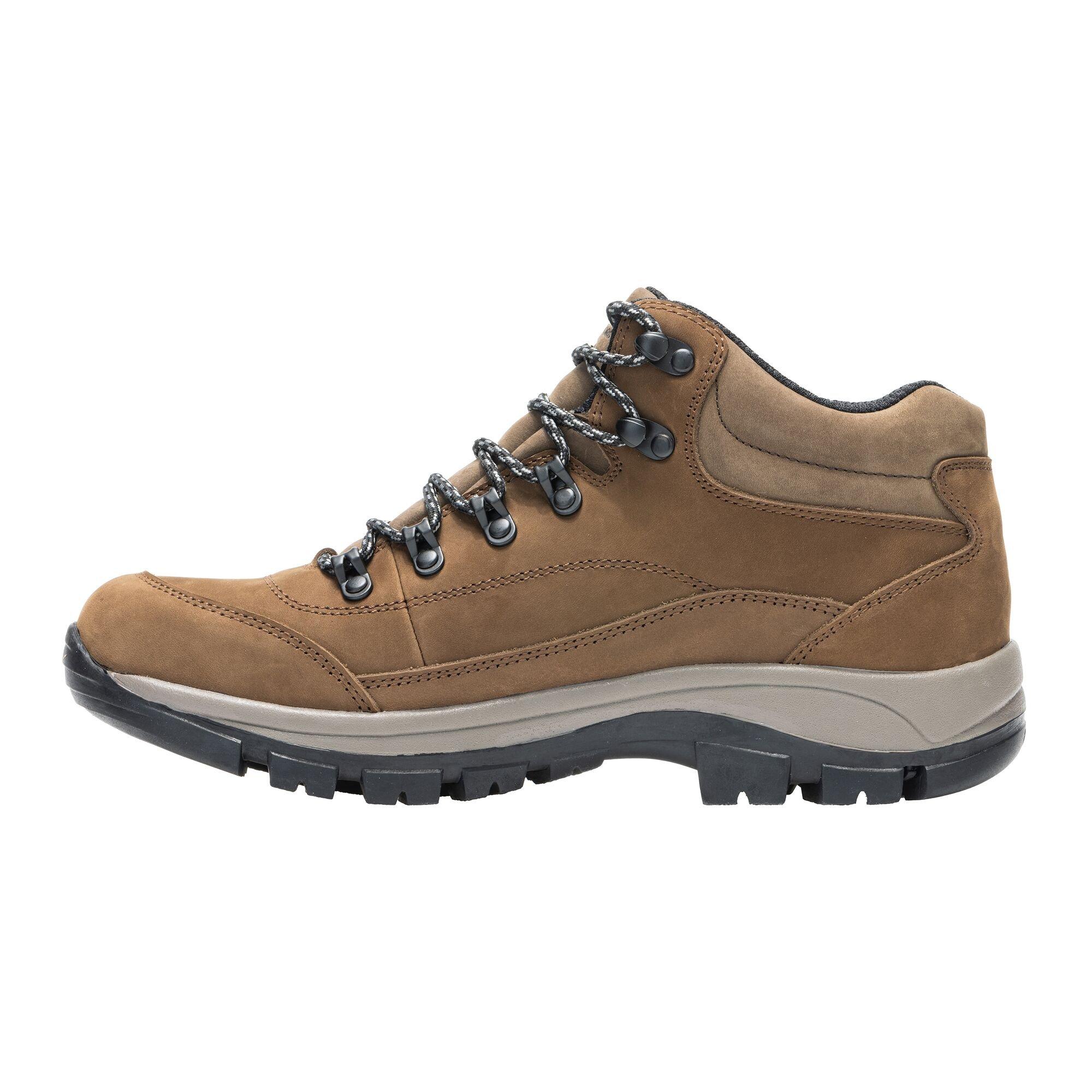 Leather Brown - Regatta - Mens Bayton Leather Mid Waterproof Walking Boots - 9