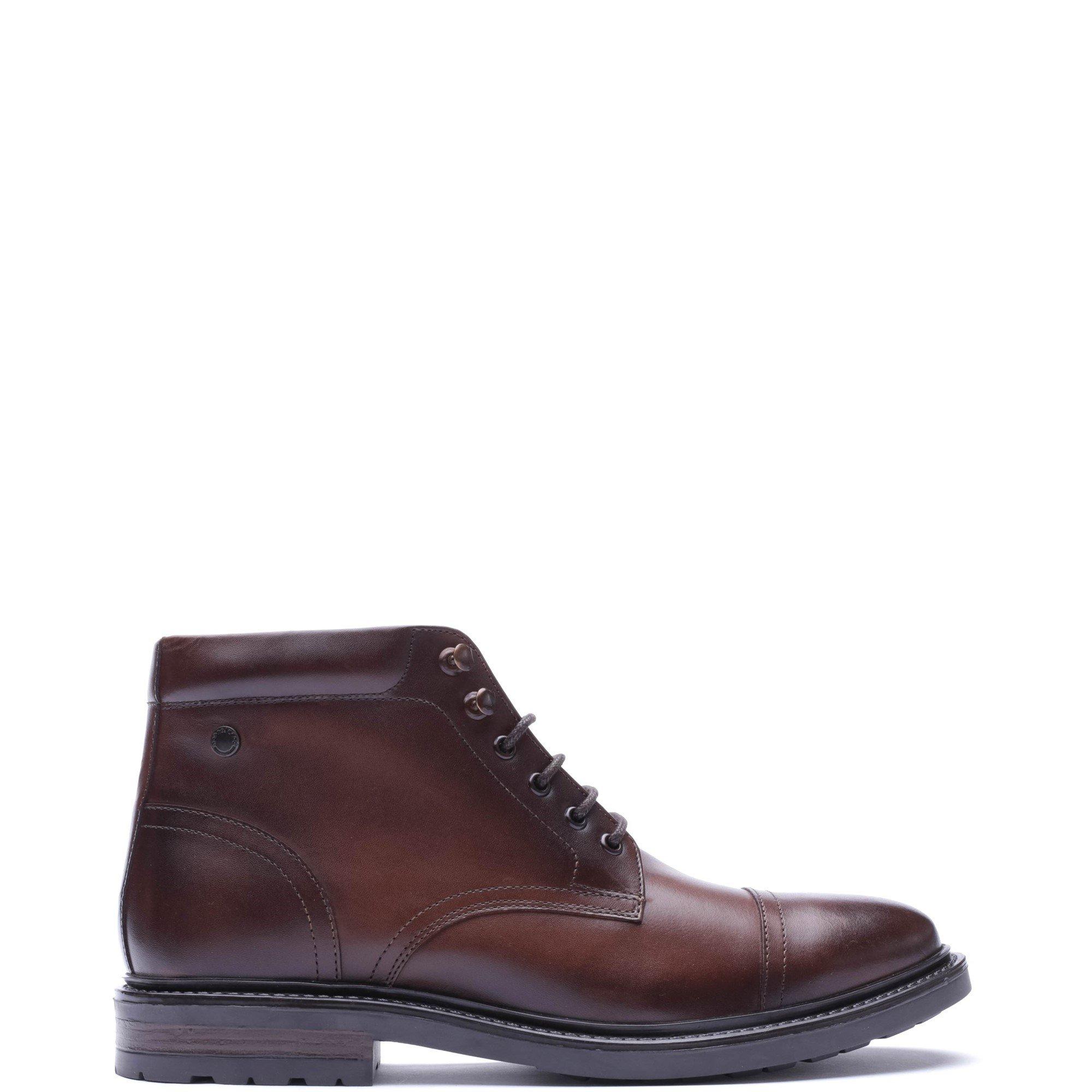 Brown - Base London - PORTER TOE CAP BOOT - 1