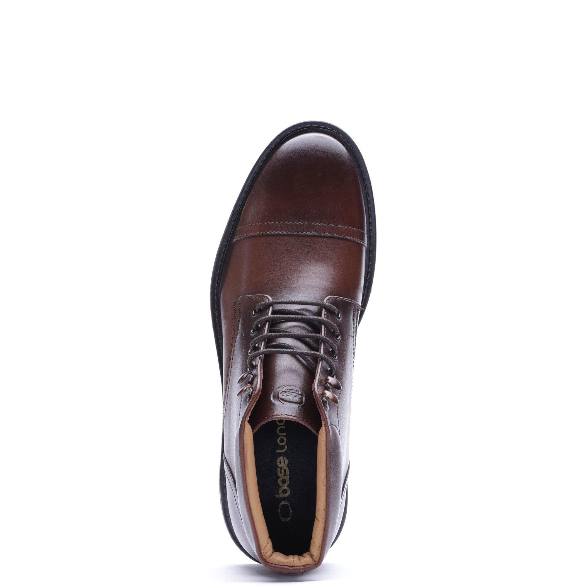 Brown - Base London - PORTER TOE CAP BOOT - 4