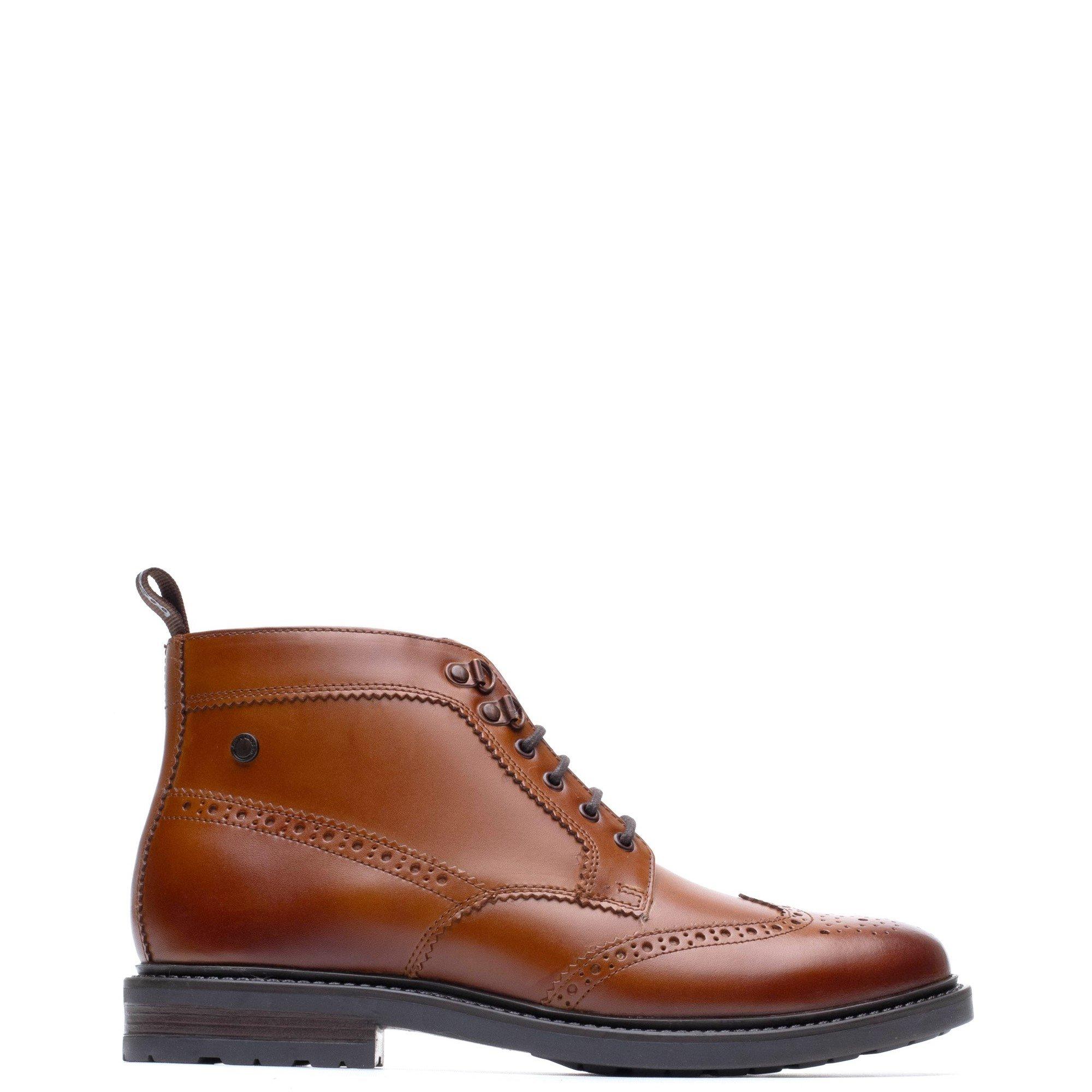 Tan - Base London - PORTER TOE CAP BOOT - 1