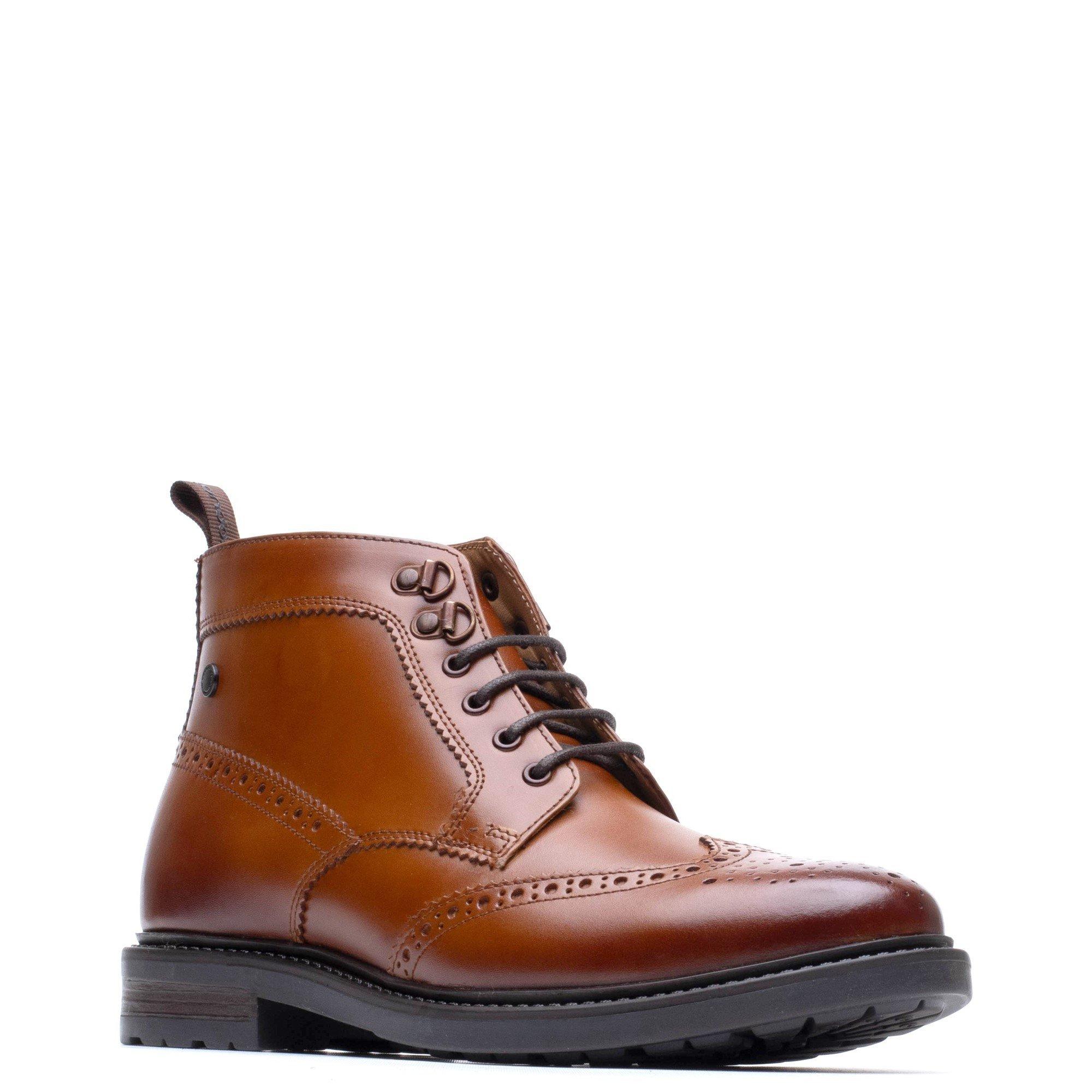 Tan - Base London - PORTER TOE CAP BOOT - 2