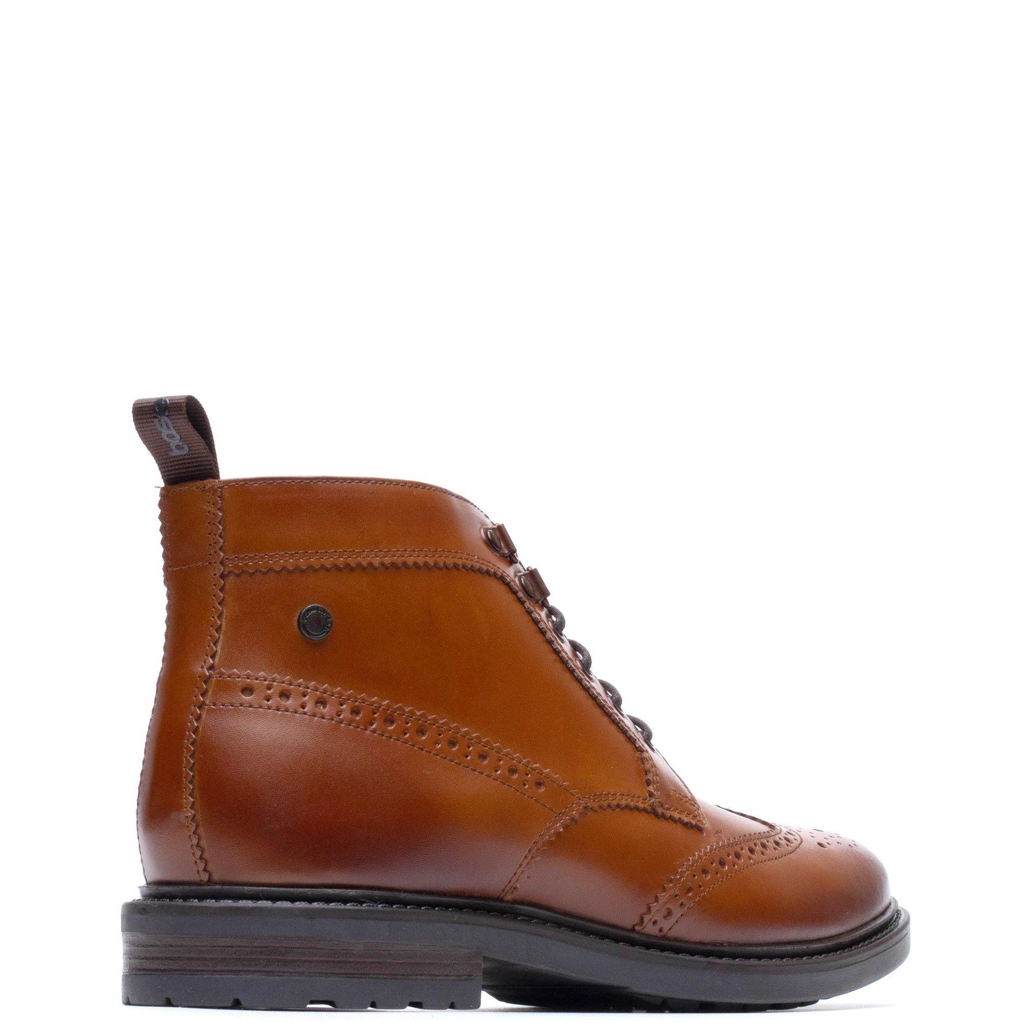 Tan - Base London - PORTER TOE CAP BOOT - 3