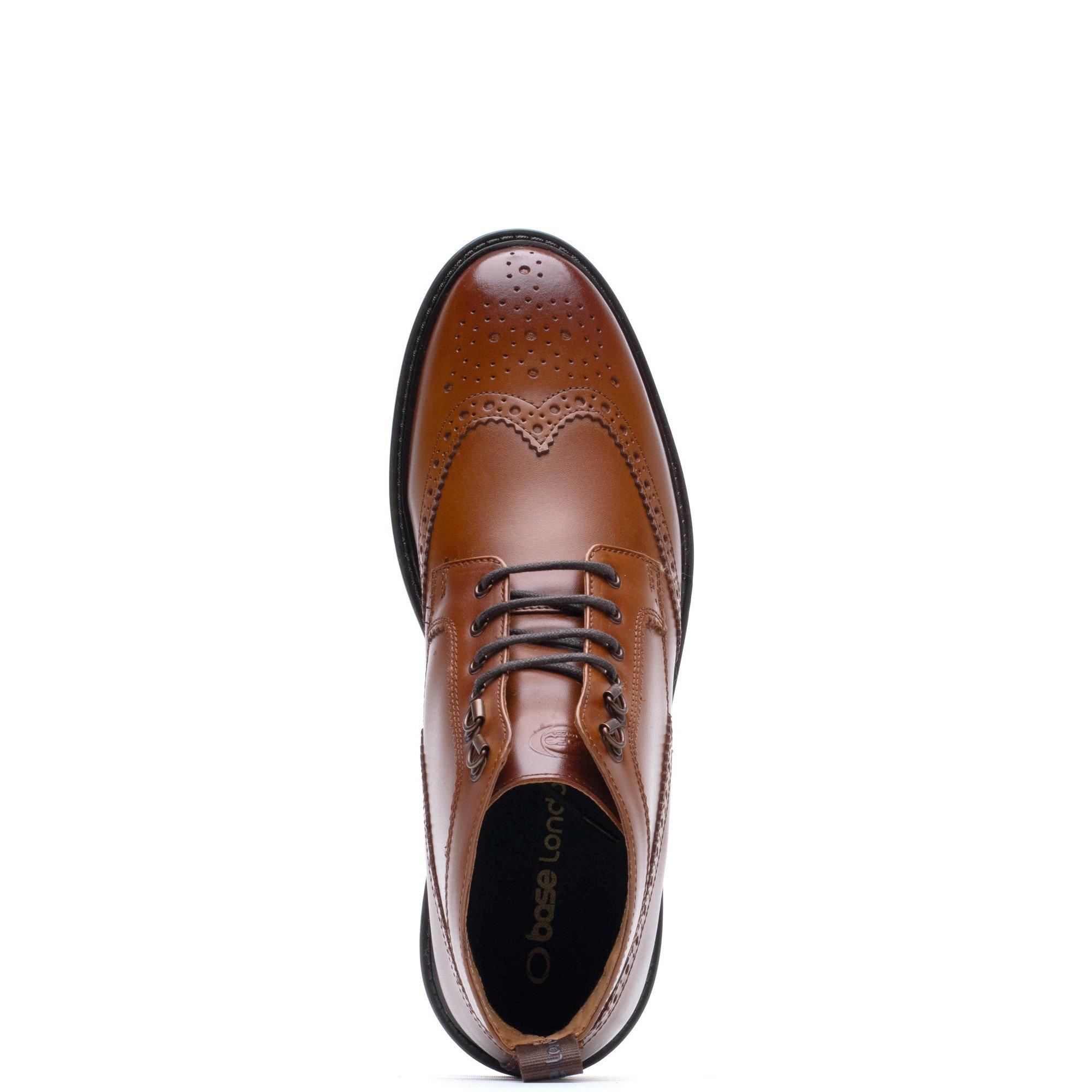 Tan - Base London - PORTER TOE CAP BOOT - 4