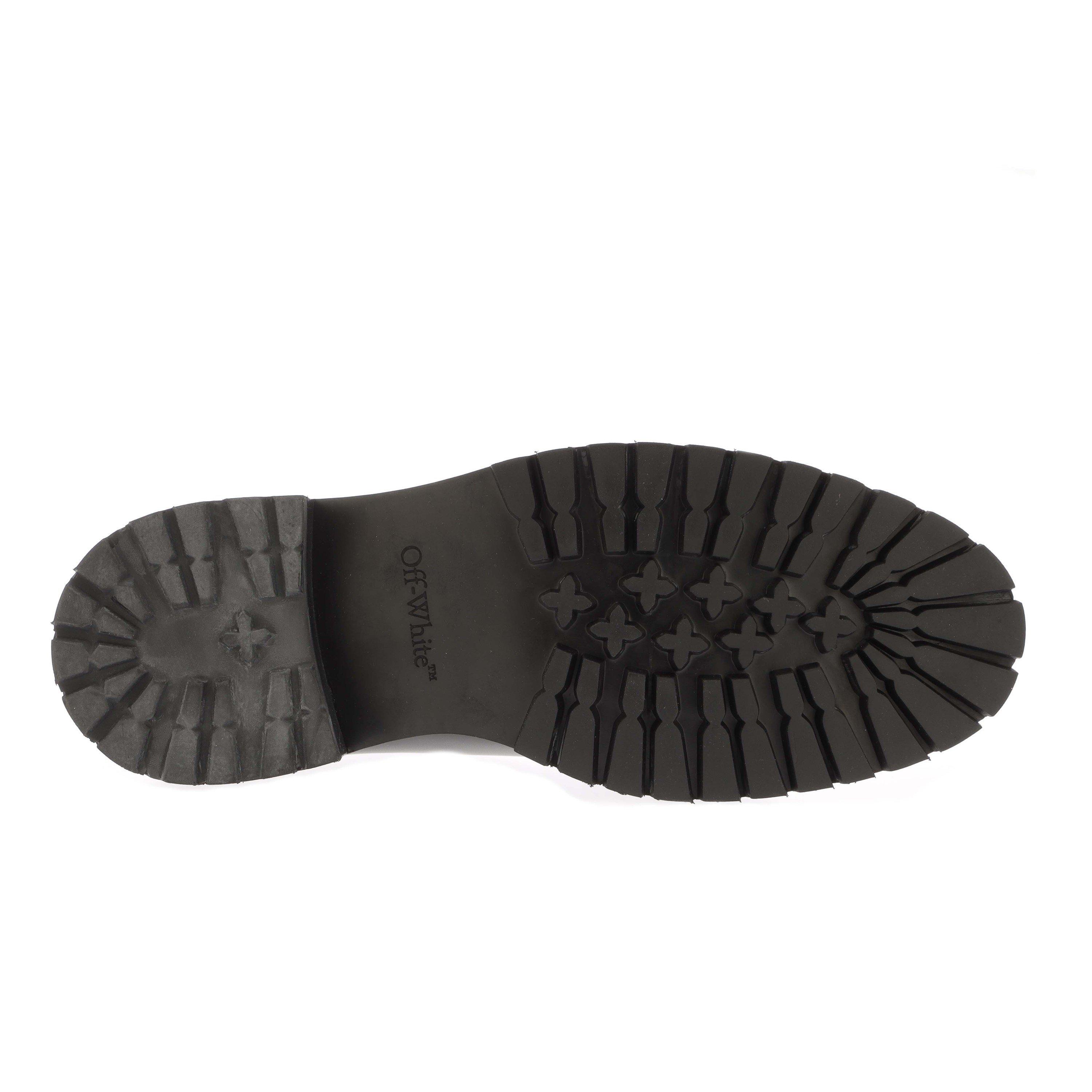 Black - Off White - Combat Derby Shoes - 4