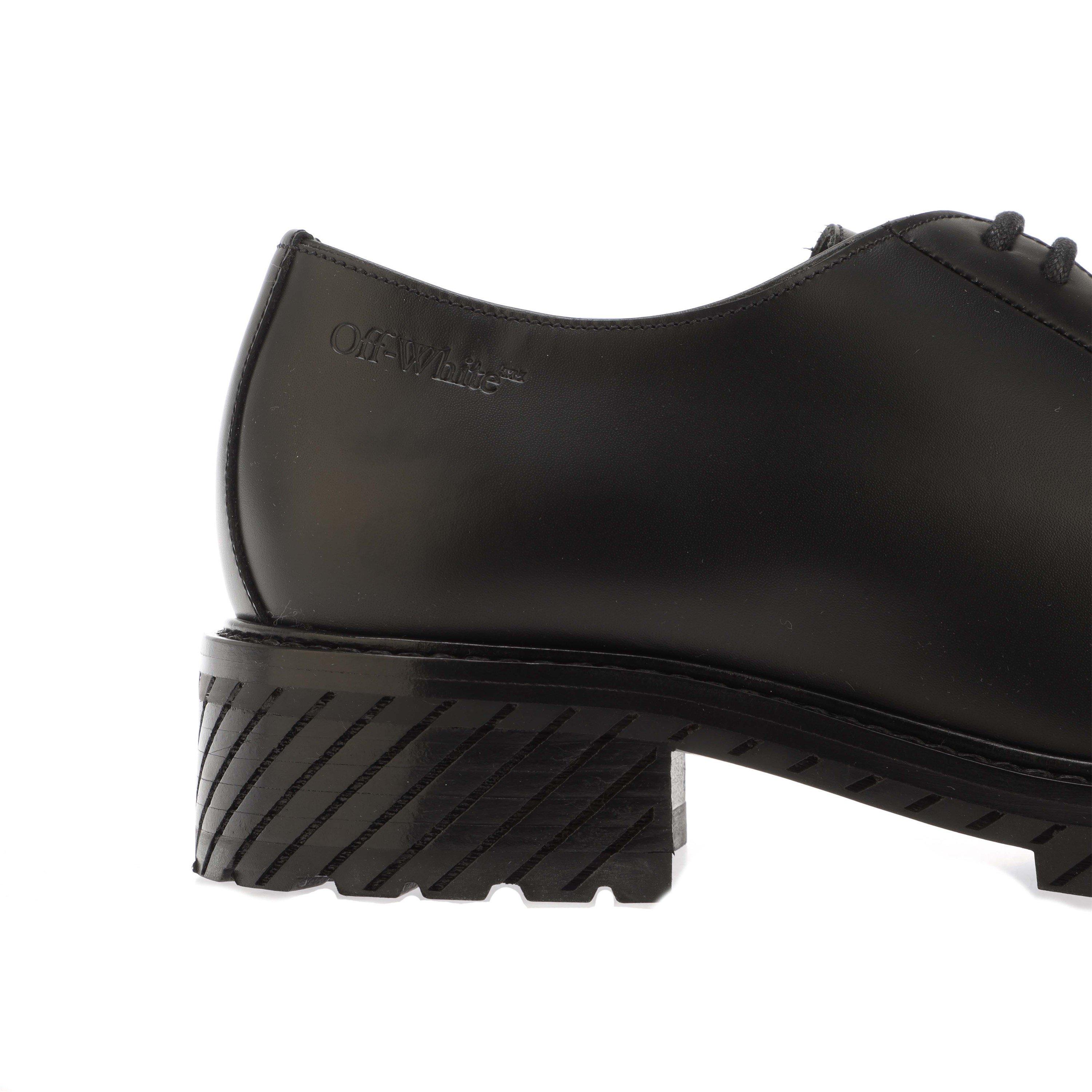 Black - Off White - Combat Derby Shoes - 6