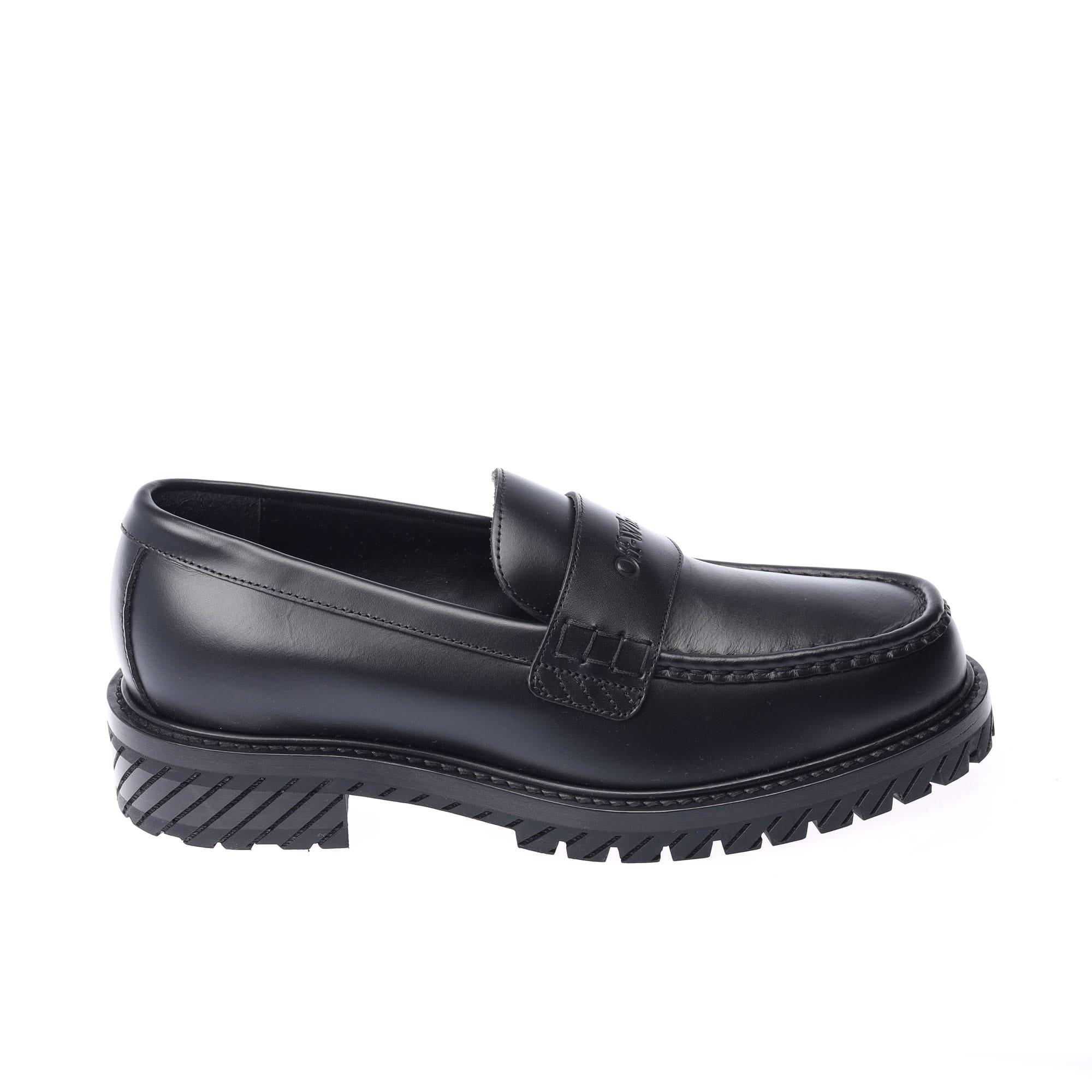 Black - Off White - Military Loafers - 1