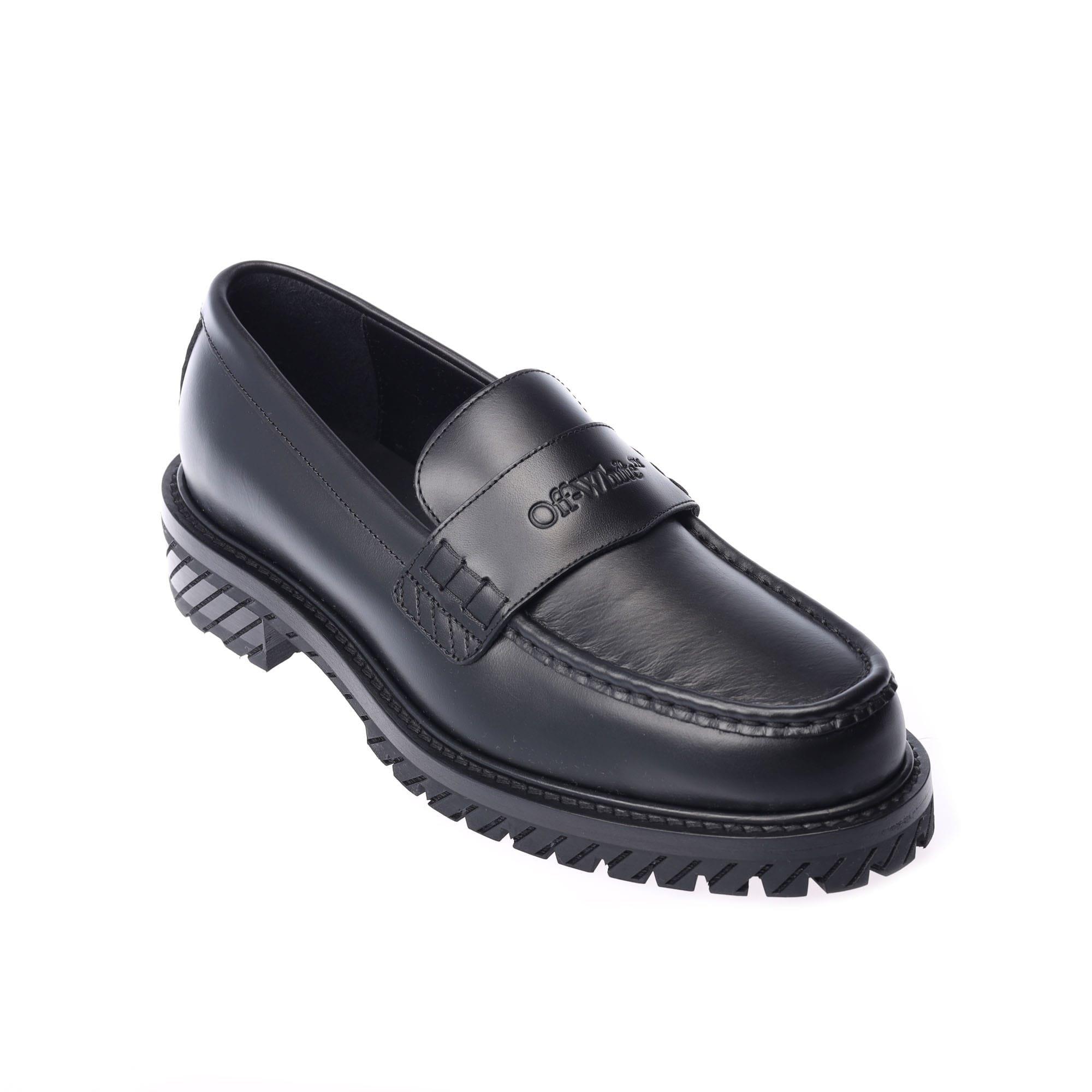 Black - Off White - Military Loafers - 2