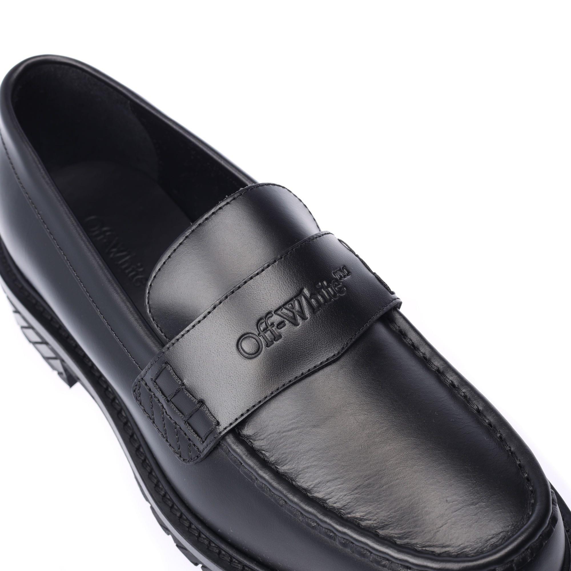 Black - Off White - Military Loafers - 5