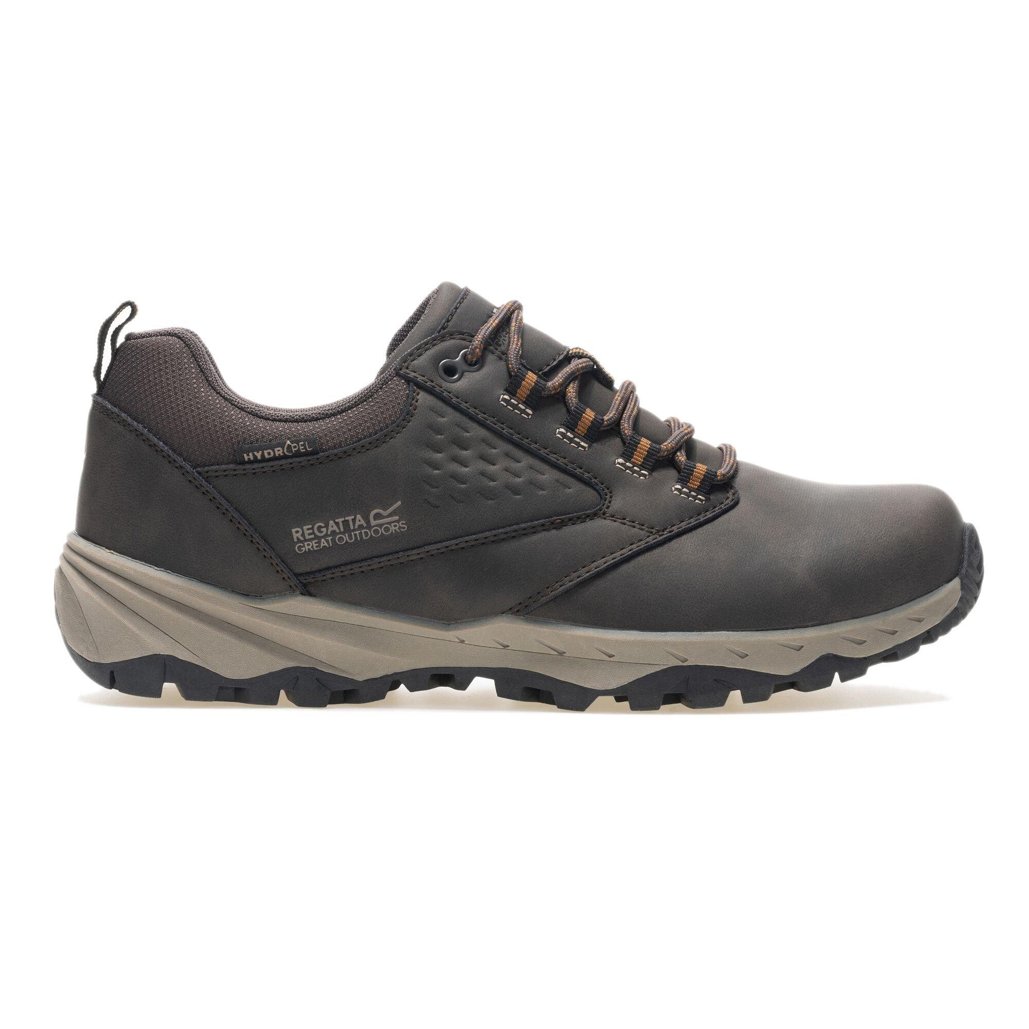 Peat/Tan - Regatta - Mens Amble Low Waterproof Trainers - 1