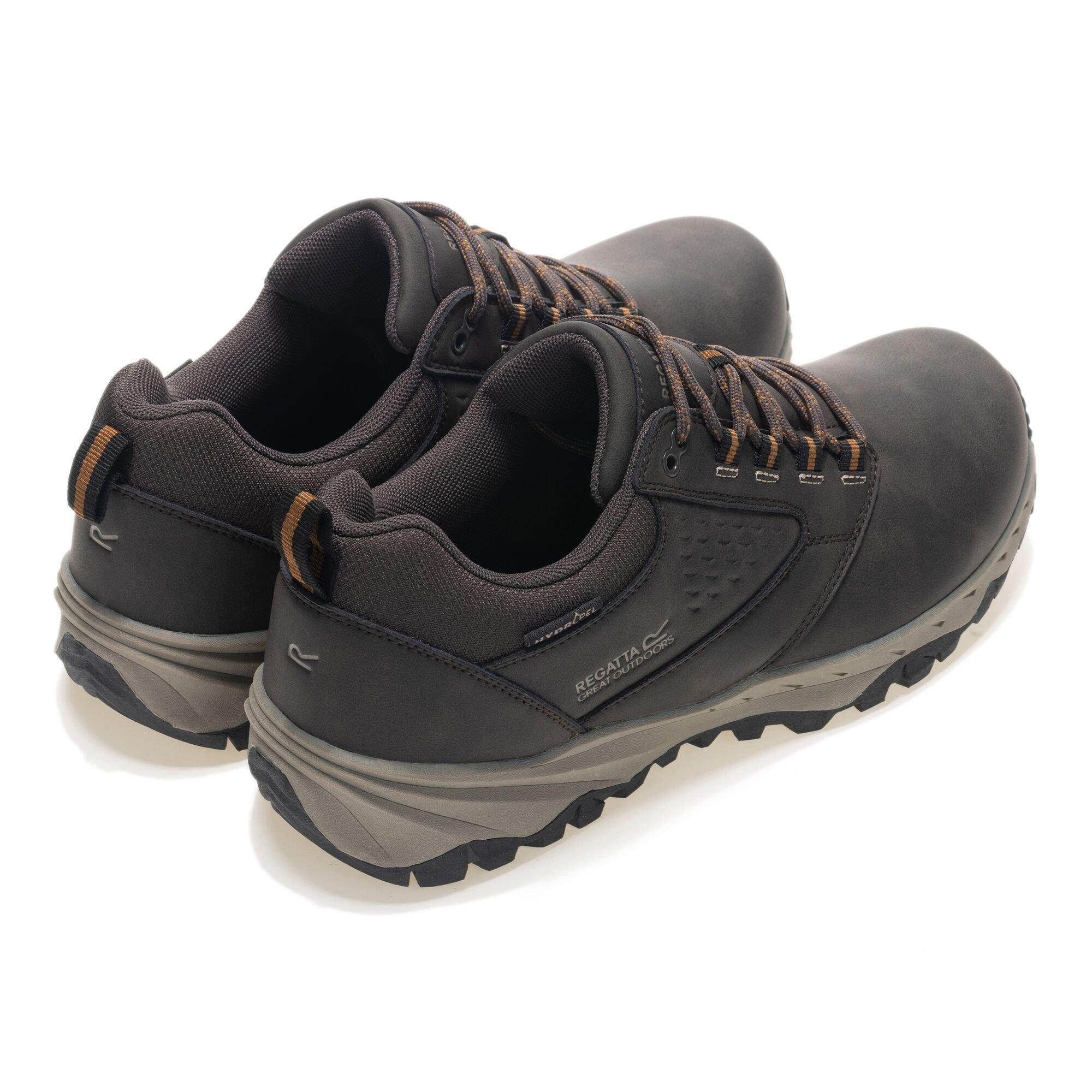 Peat/Tan - Regatta - Mens Amble Low Waterproof Trainers - 2