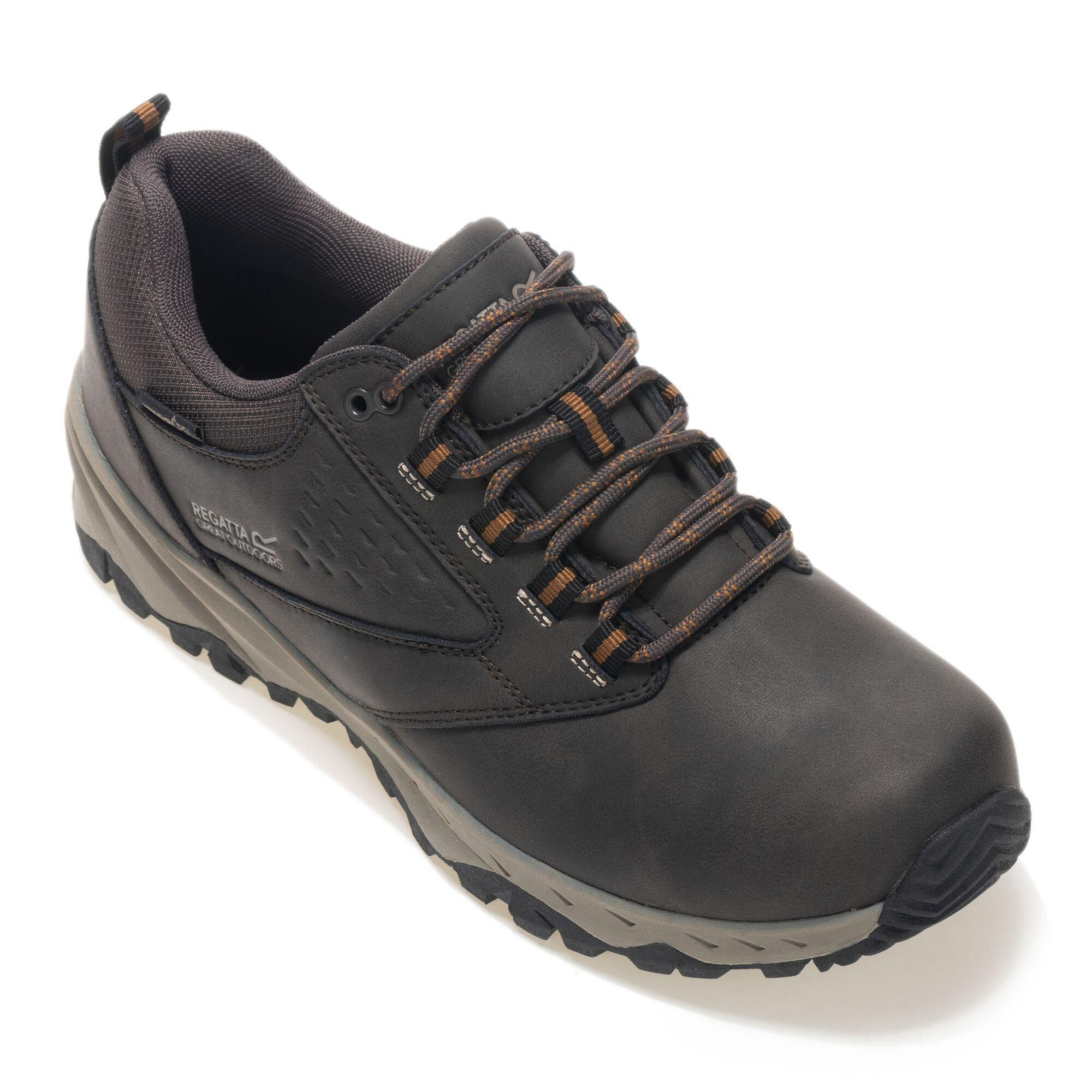 Peat/Tan - Regatta - Mens Amble Low Waterproof Trainers - 4