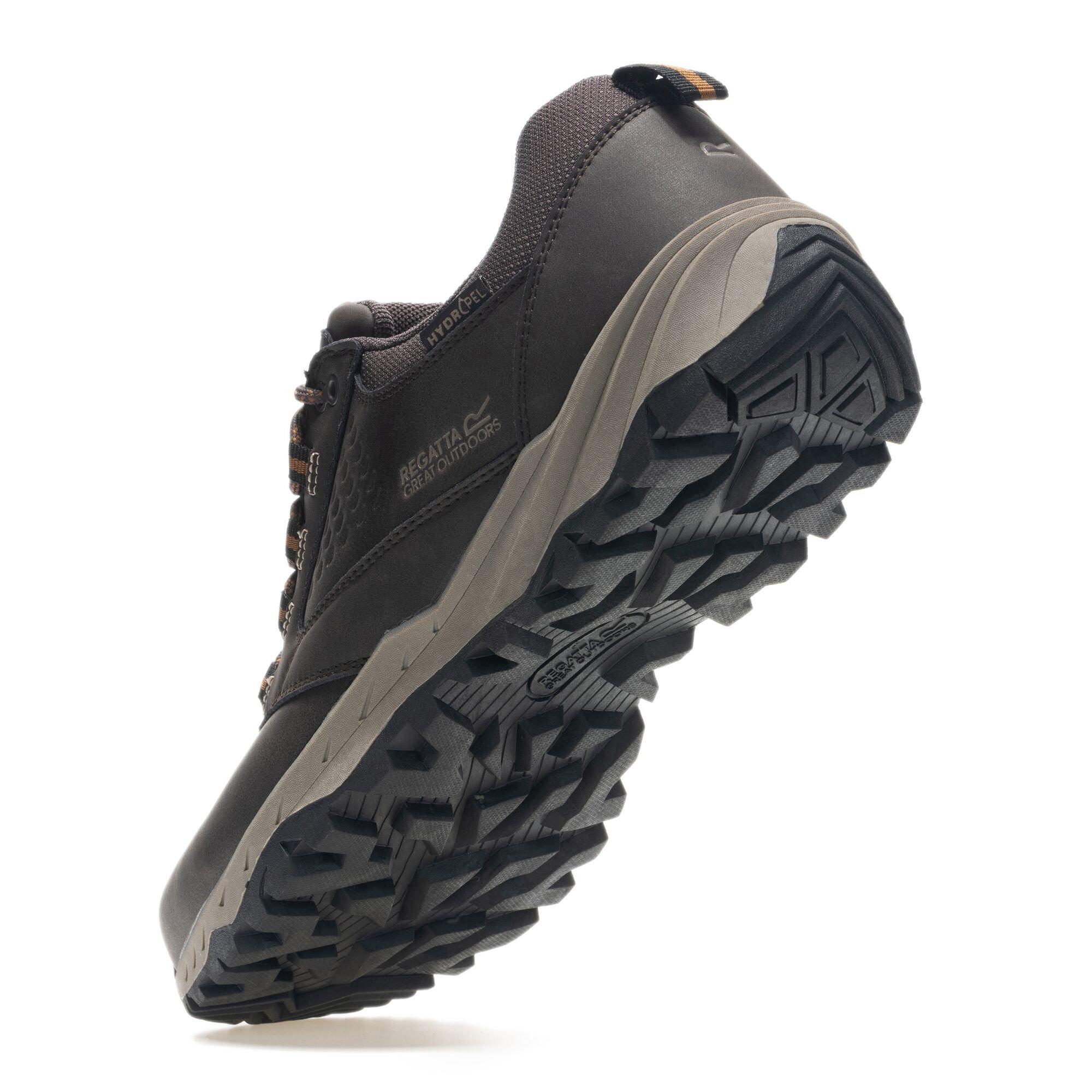 Peat/Tan - Regatta - Mens Amble Low Waterproof Trainers - 6