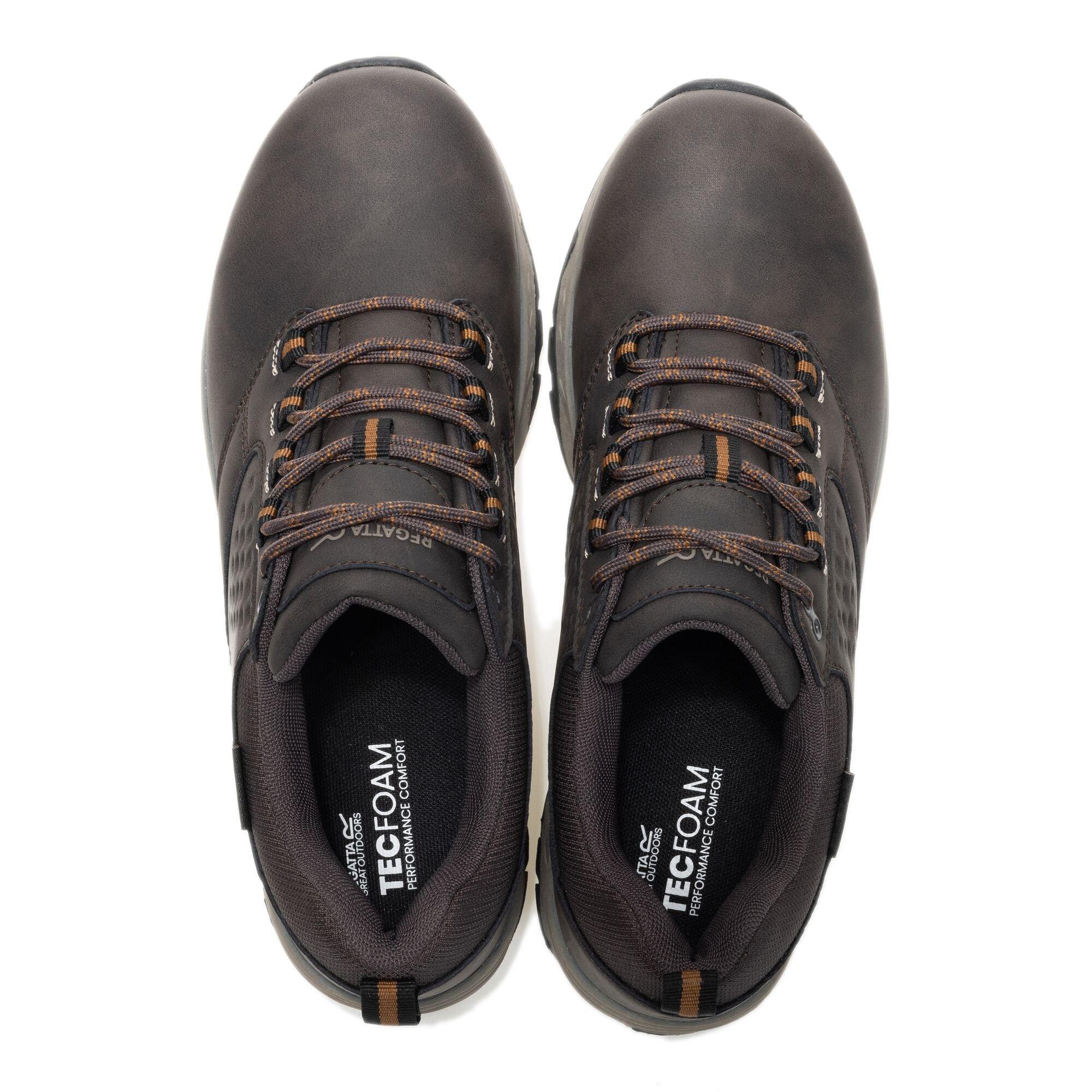 Peat/Tan - Regatta - Mens Amble Low Waterproof Trainers - 7