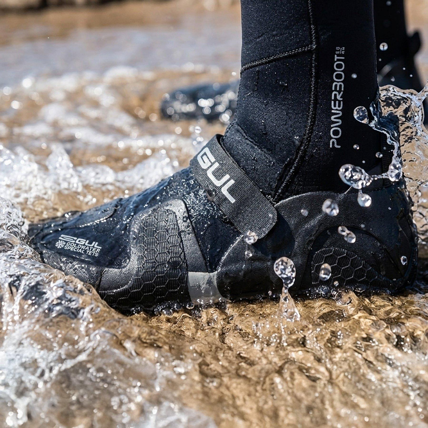 Black - Gul - 5MM SPLIT TOE POWERBOOT WETSUIT BOOT - 3