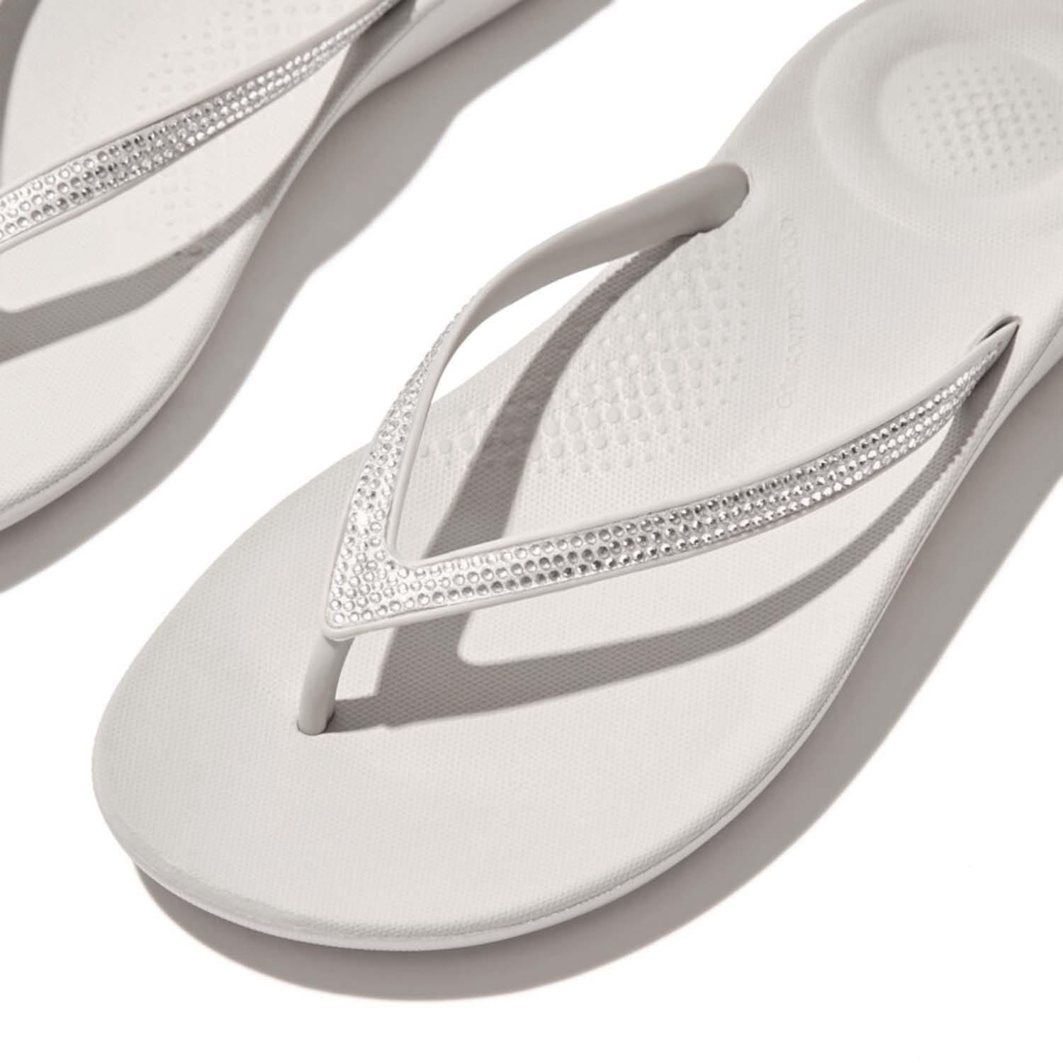 Grey - Fitflop - Iqushion Sparkle Flip-Flop - 4