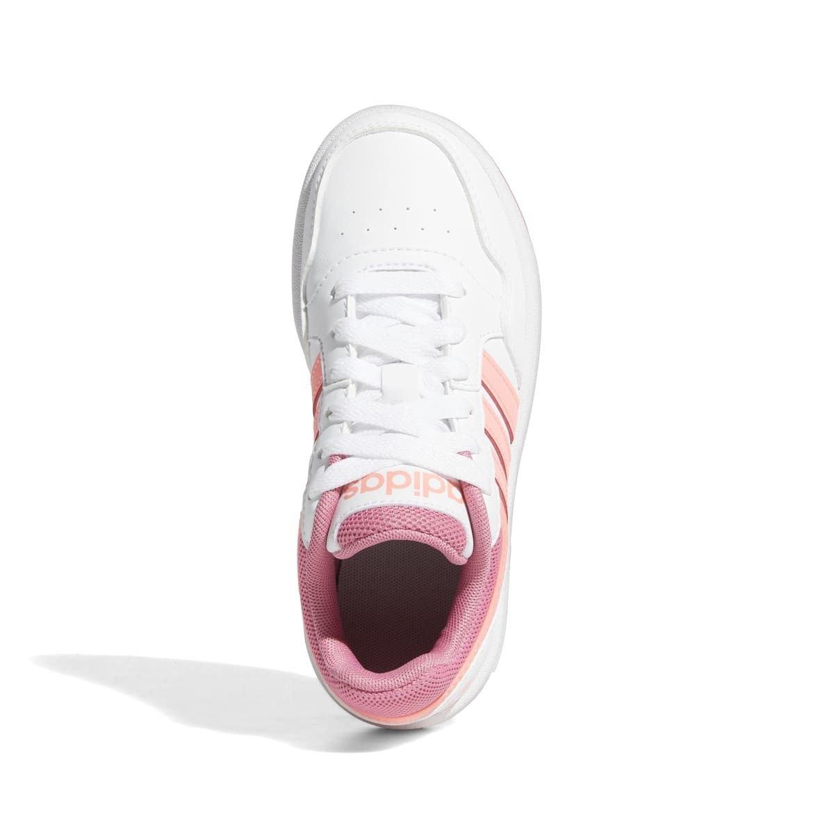 White - adidas - Hoops 3.0 Trainers - 3