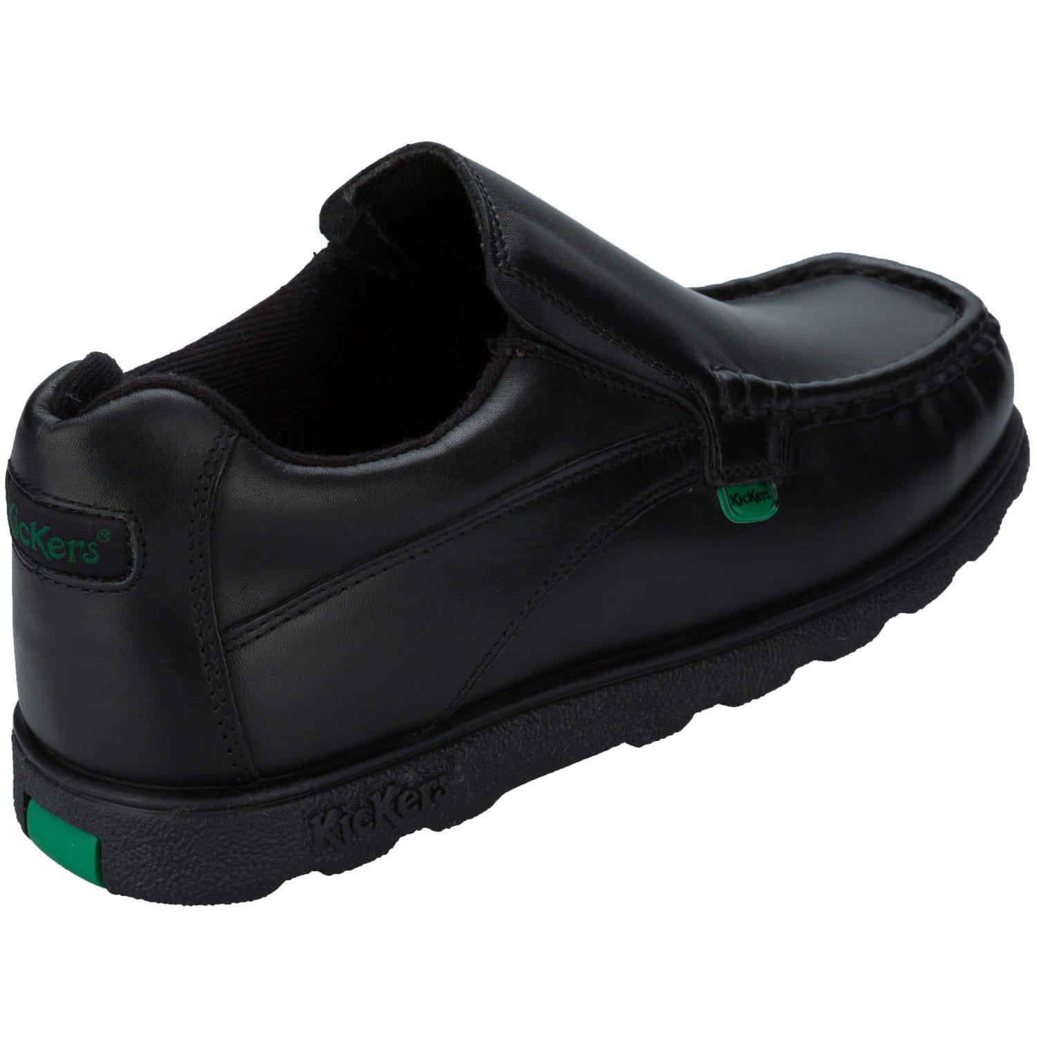 Negro - Kickers - Kids' Fragma Slip Leather Low-Top Trainers - 8