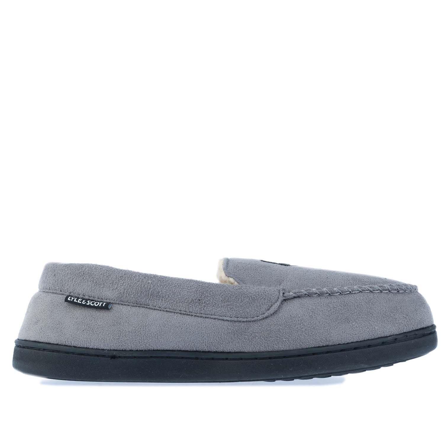 Lyle And Scott Men's Aspen Moccasin Slipper - Grey - UK 7