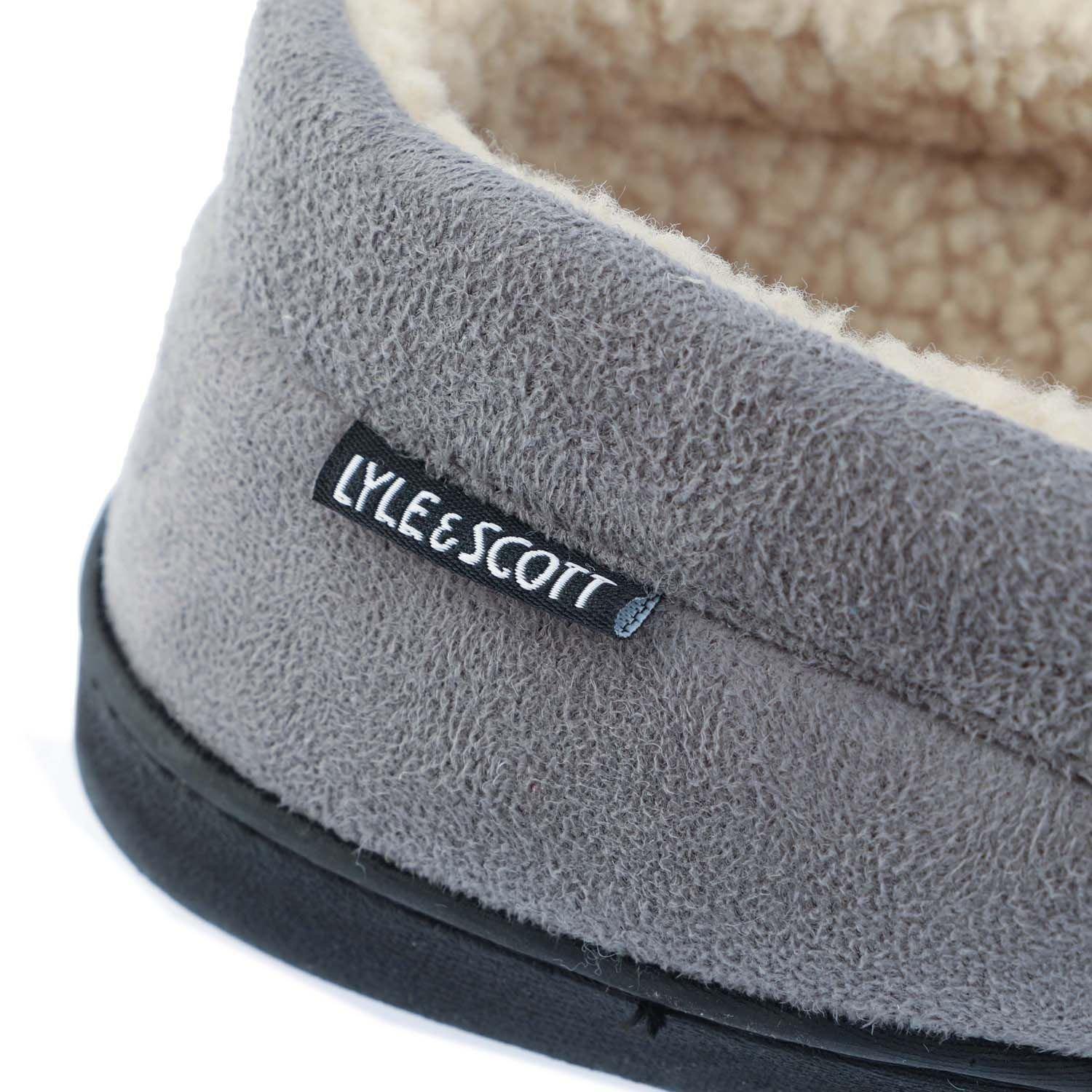 Grey - Lyle and Scott - Aspen Moccasin Slipper - 5