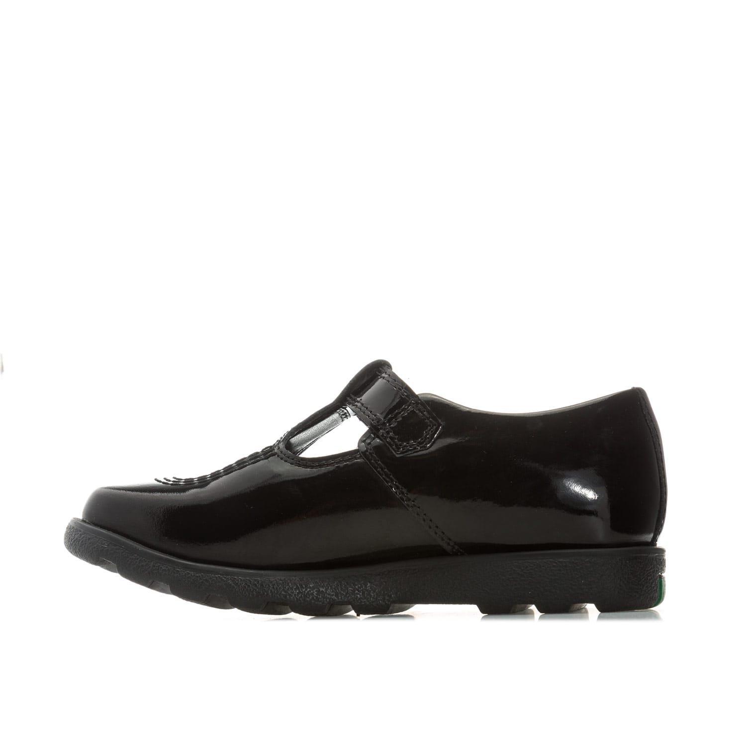 Negro - Kickers - Children Fragma T-Bar Patent Shoes - 5
