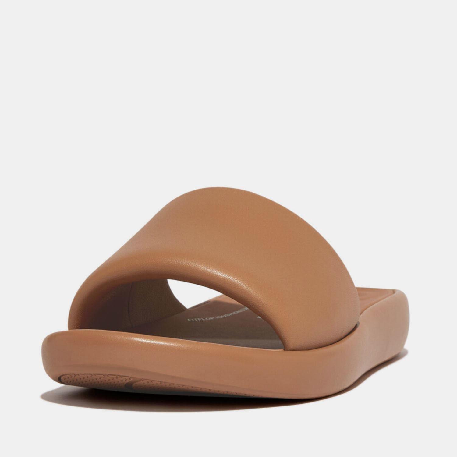 Tan - Fitflop - iQuishion D-Luxe Padded Sliders - 2