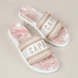 No Doubt Text Detailing Flat Sandals