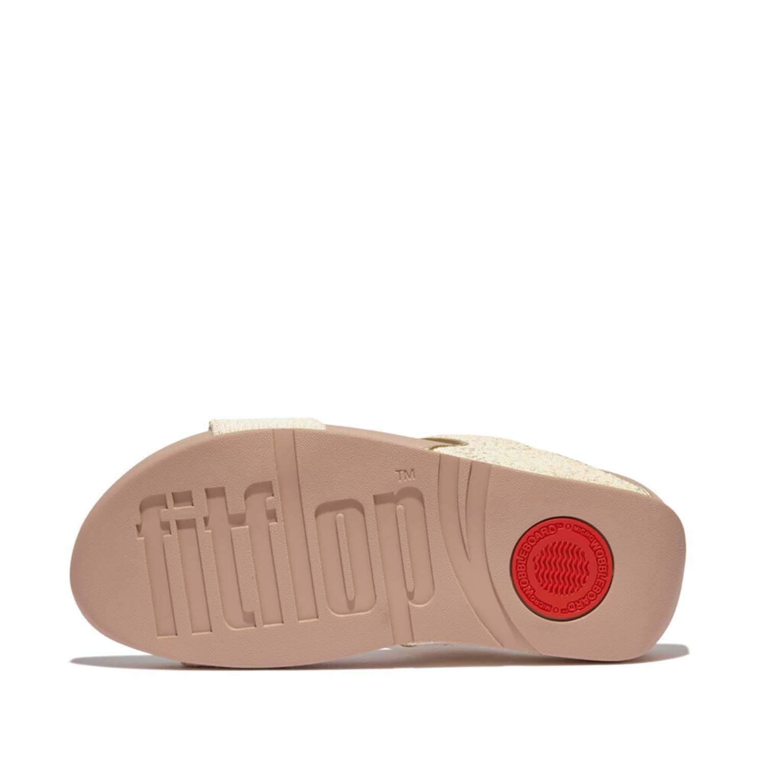 Stone - Fitflop - Lulu Shimmerweave Sliders - 5