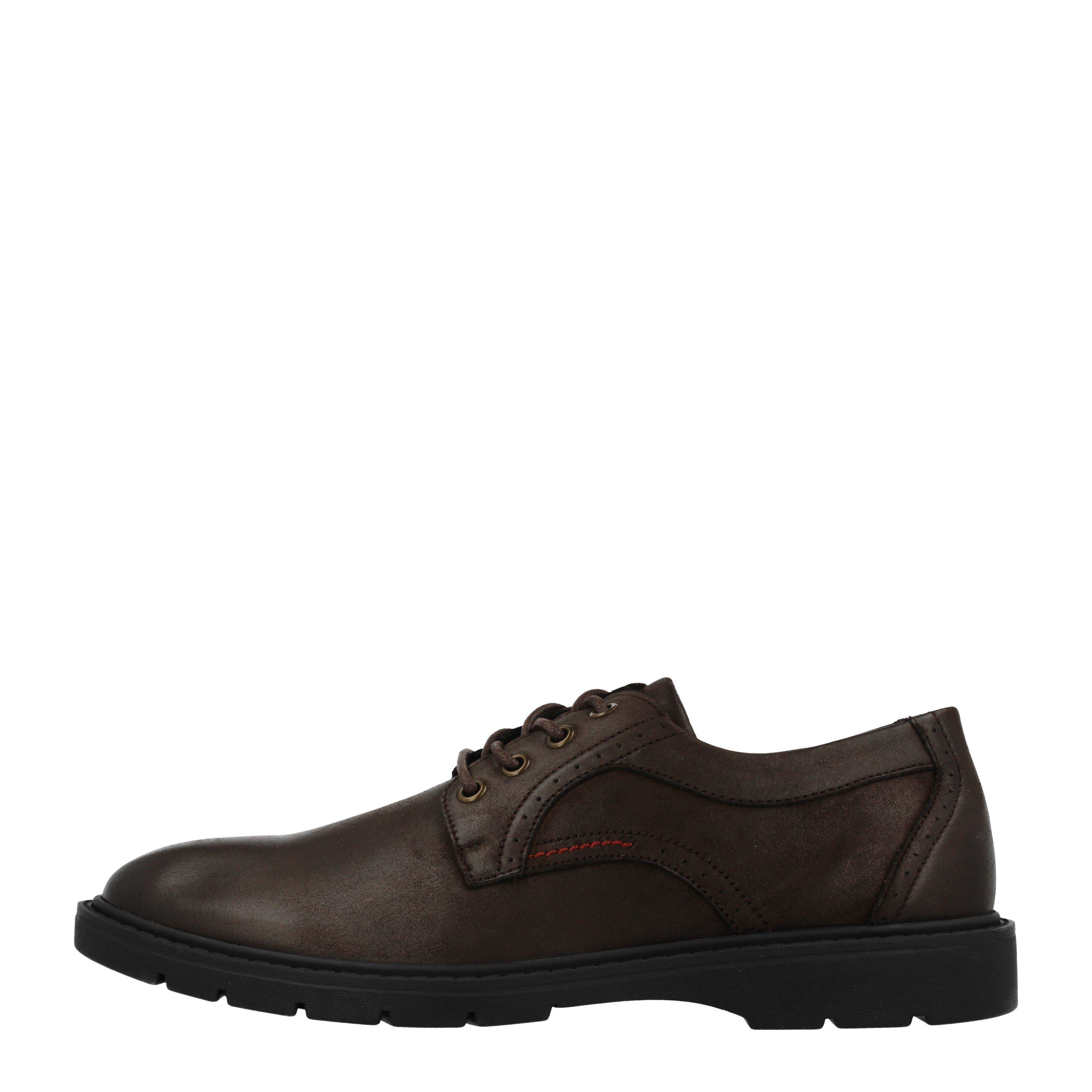 Thomas Blunt Men's A2219 4 Eyelets Smart Casual Lace Up - Brown Leather - UK11
